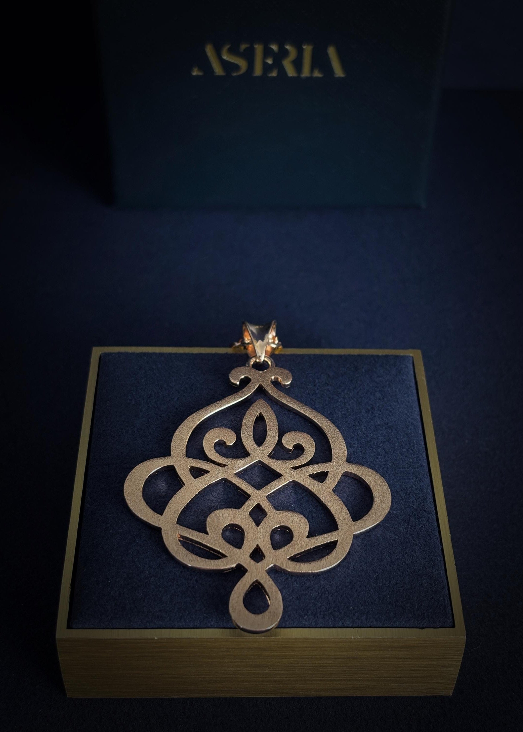 Rose Filigree Pendant Necklace