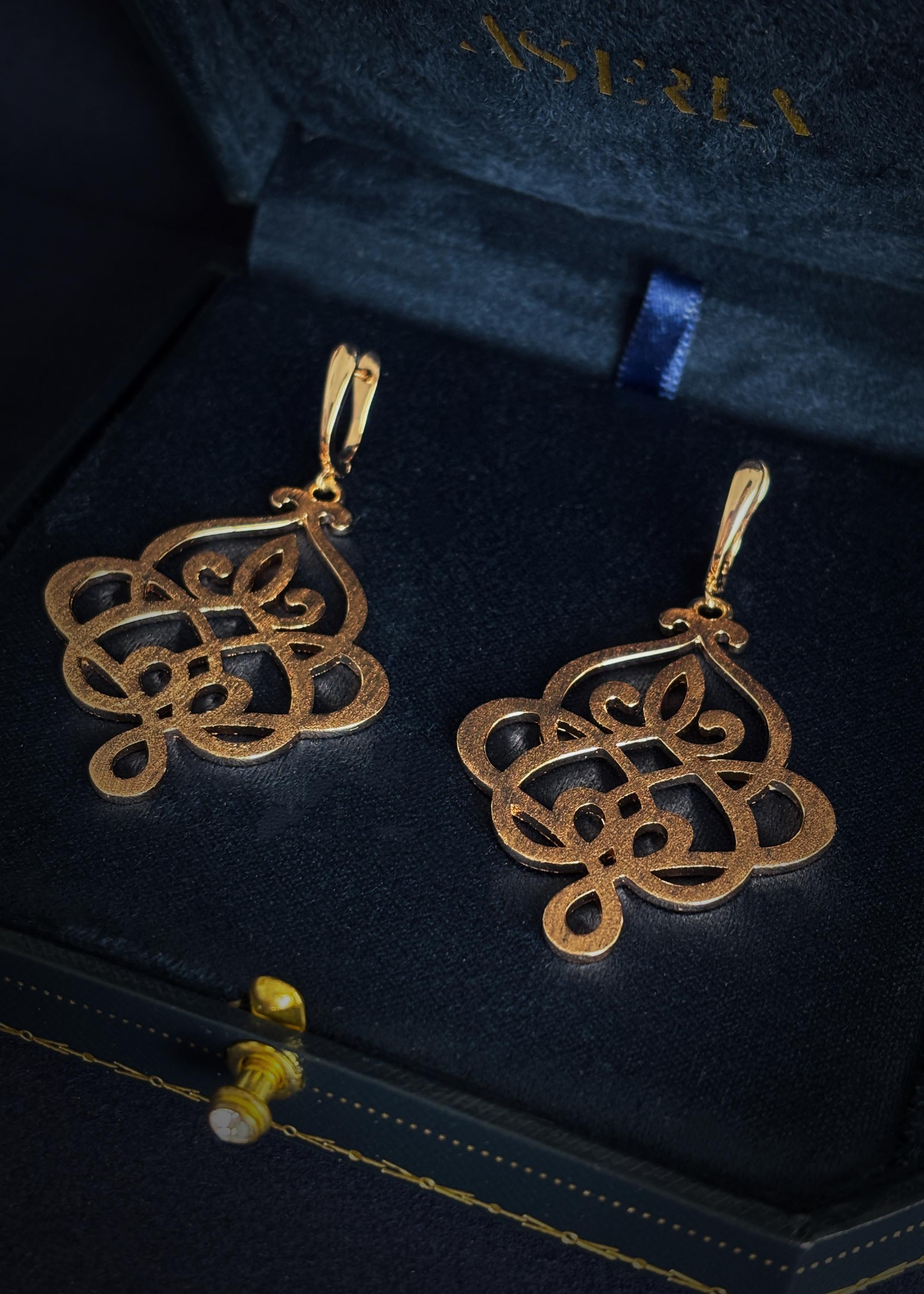 Rose Gold Filigree Earrings