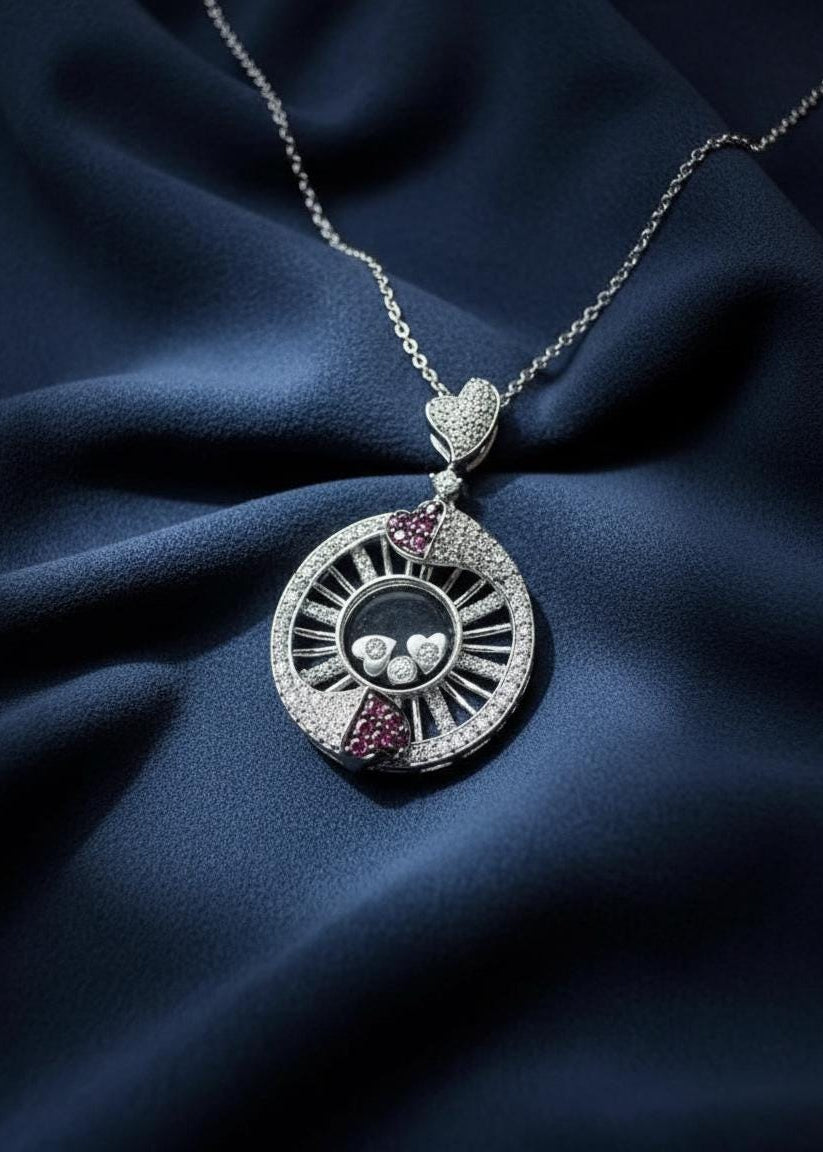 Floating Heart Pendant Necklace