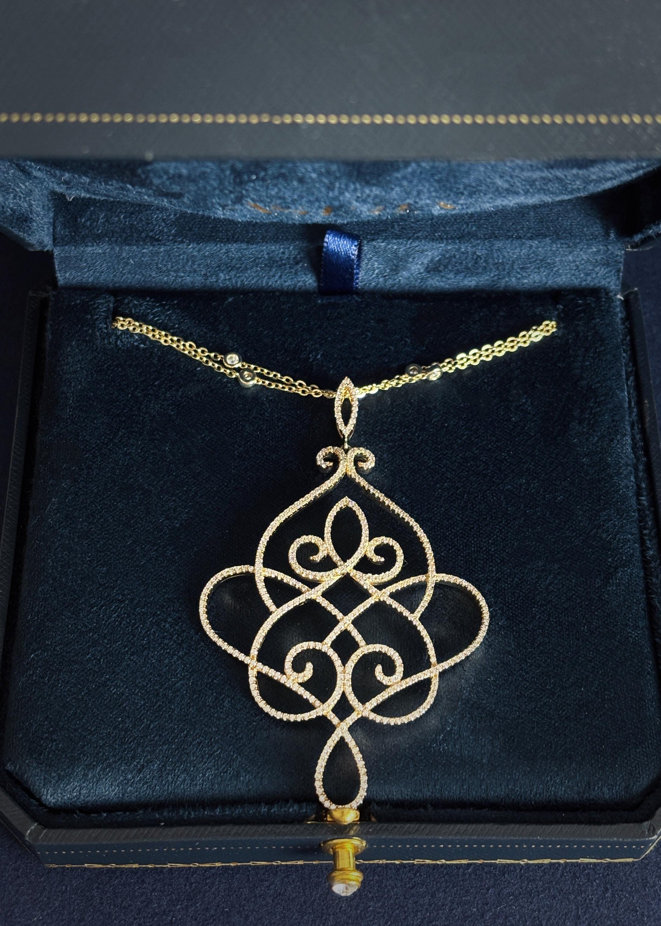 Filigree Statement Pendant Necklace