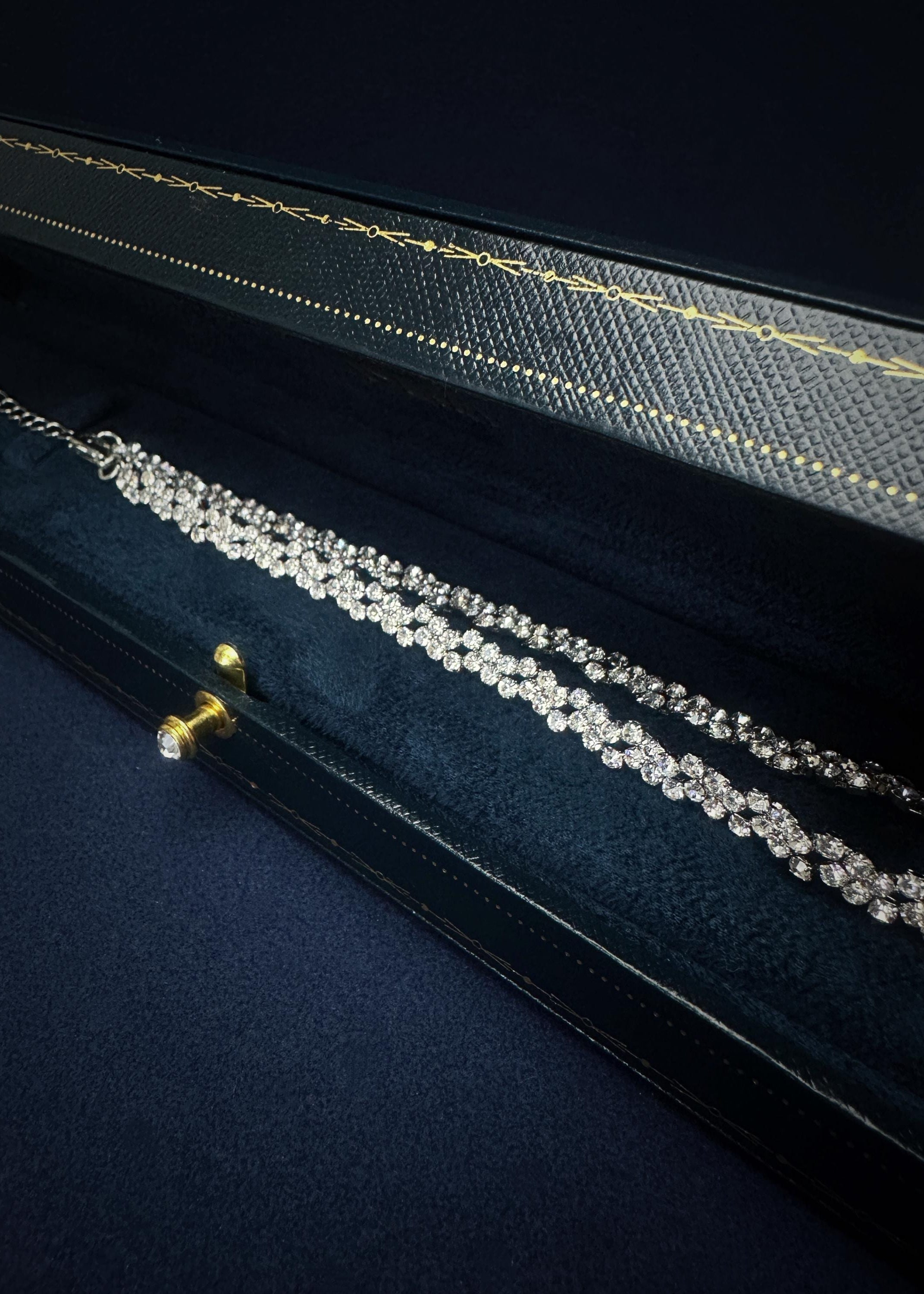 Floral Rhinestone Choker