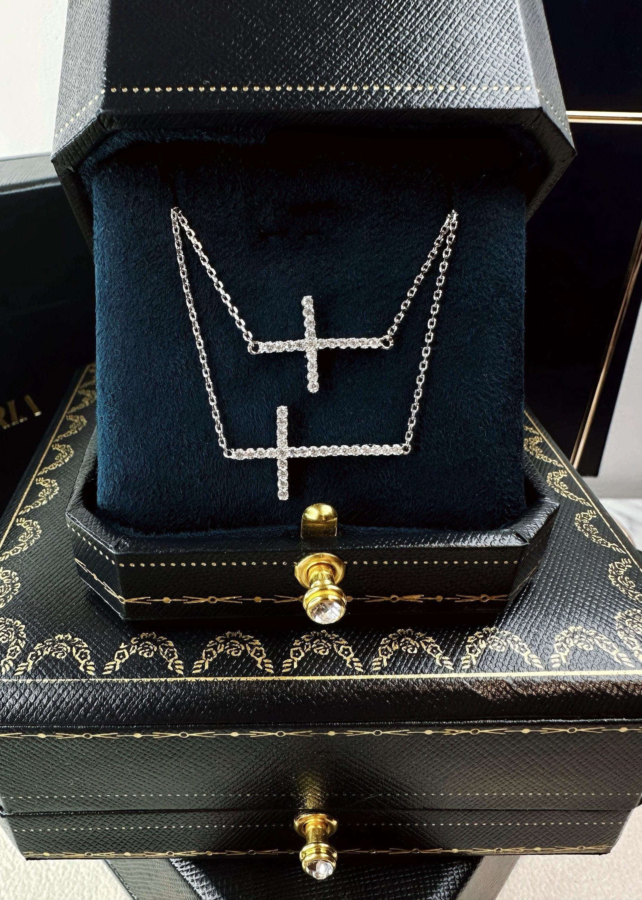 Dual-Sided Cross Necklace