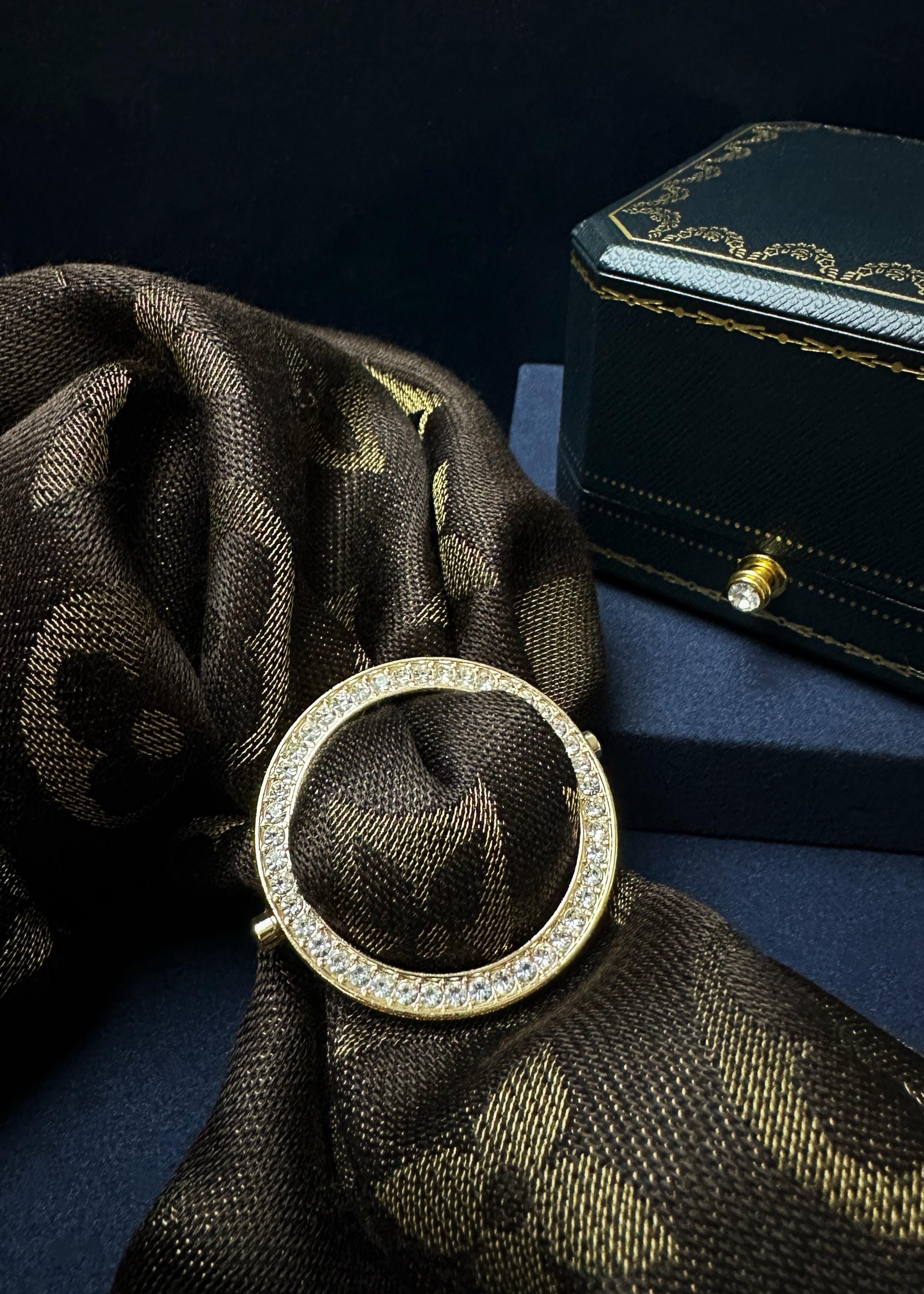 Circular Pave Scarf Ring