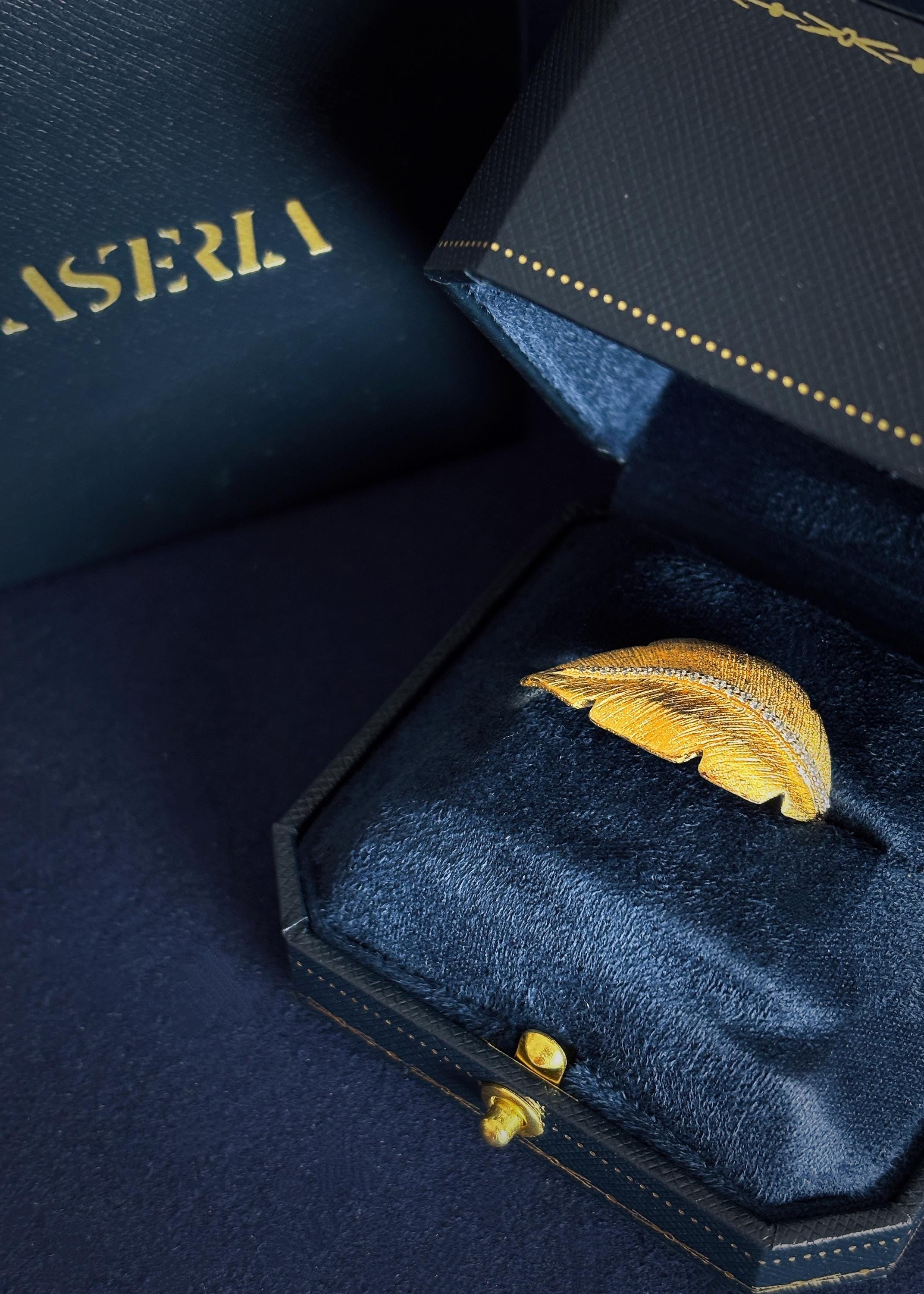 Feather Motif Statement Ring