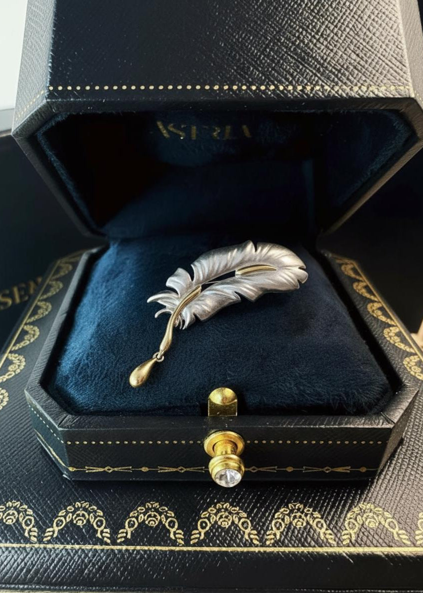 Falling Feather Brooch
