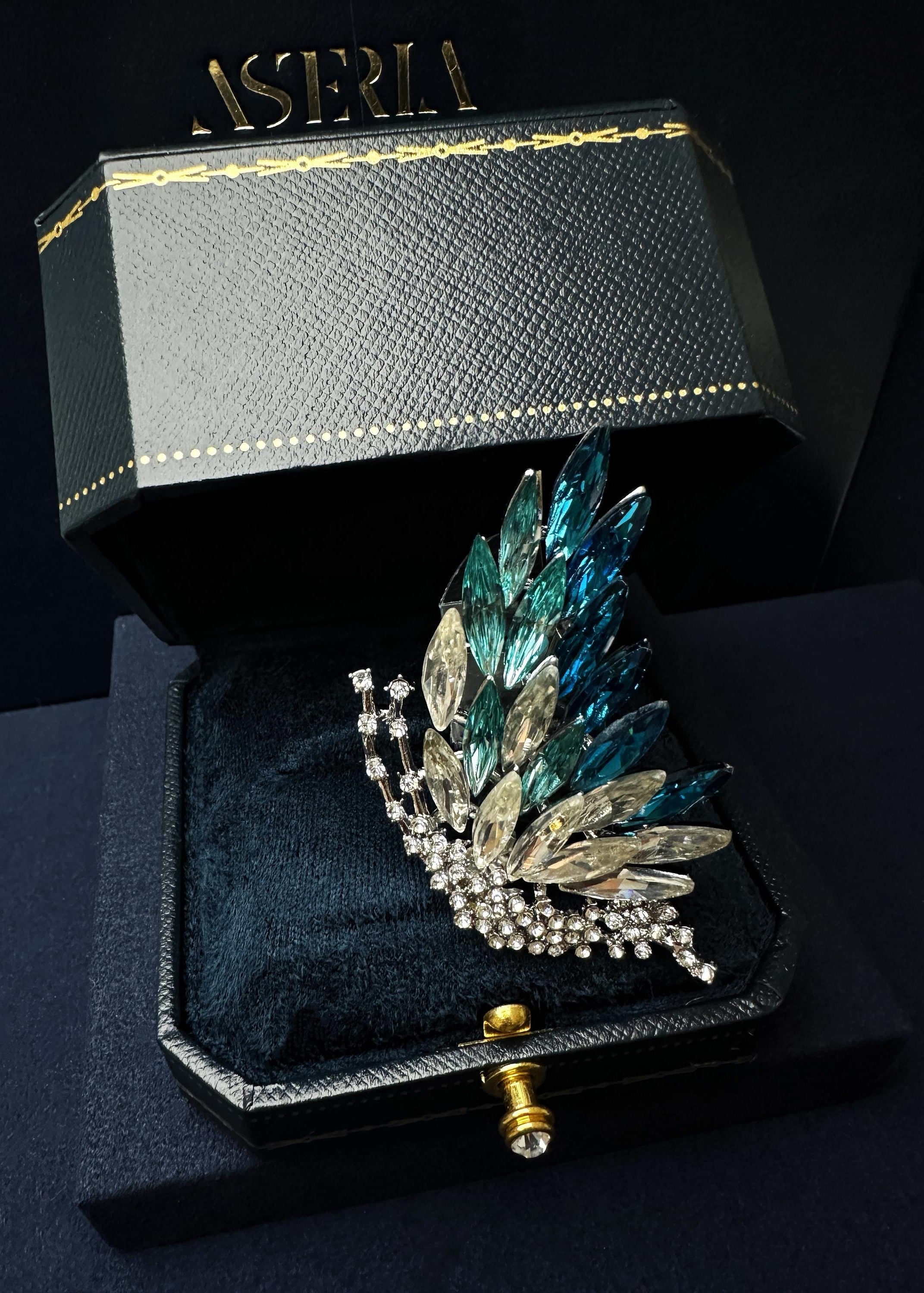 Blue Butterfly Wing Brooch