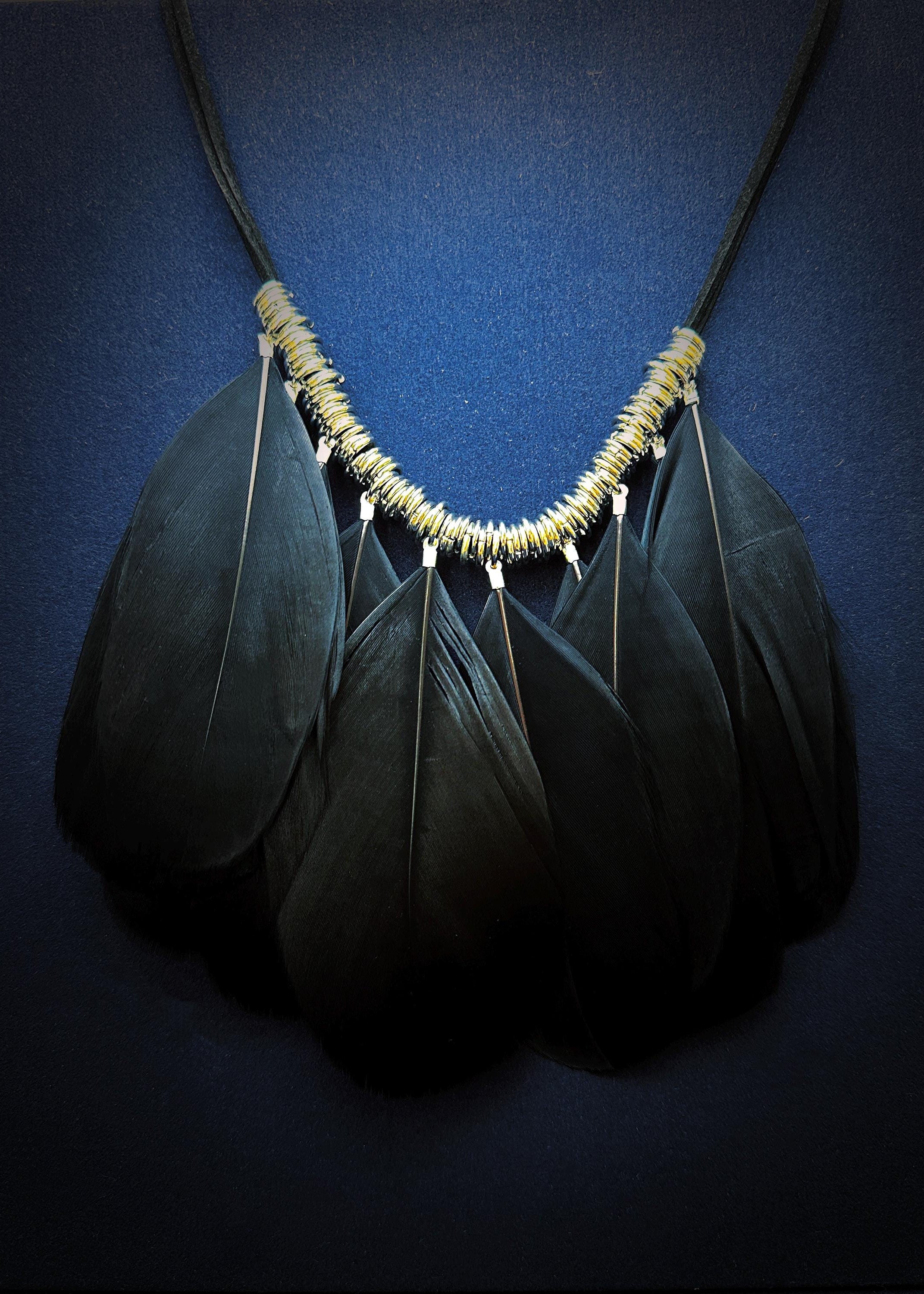 Feather Cascade Statement Necklace
