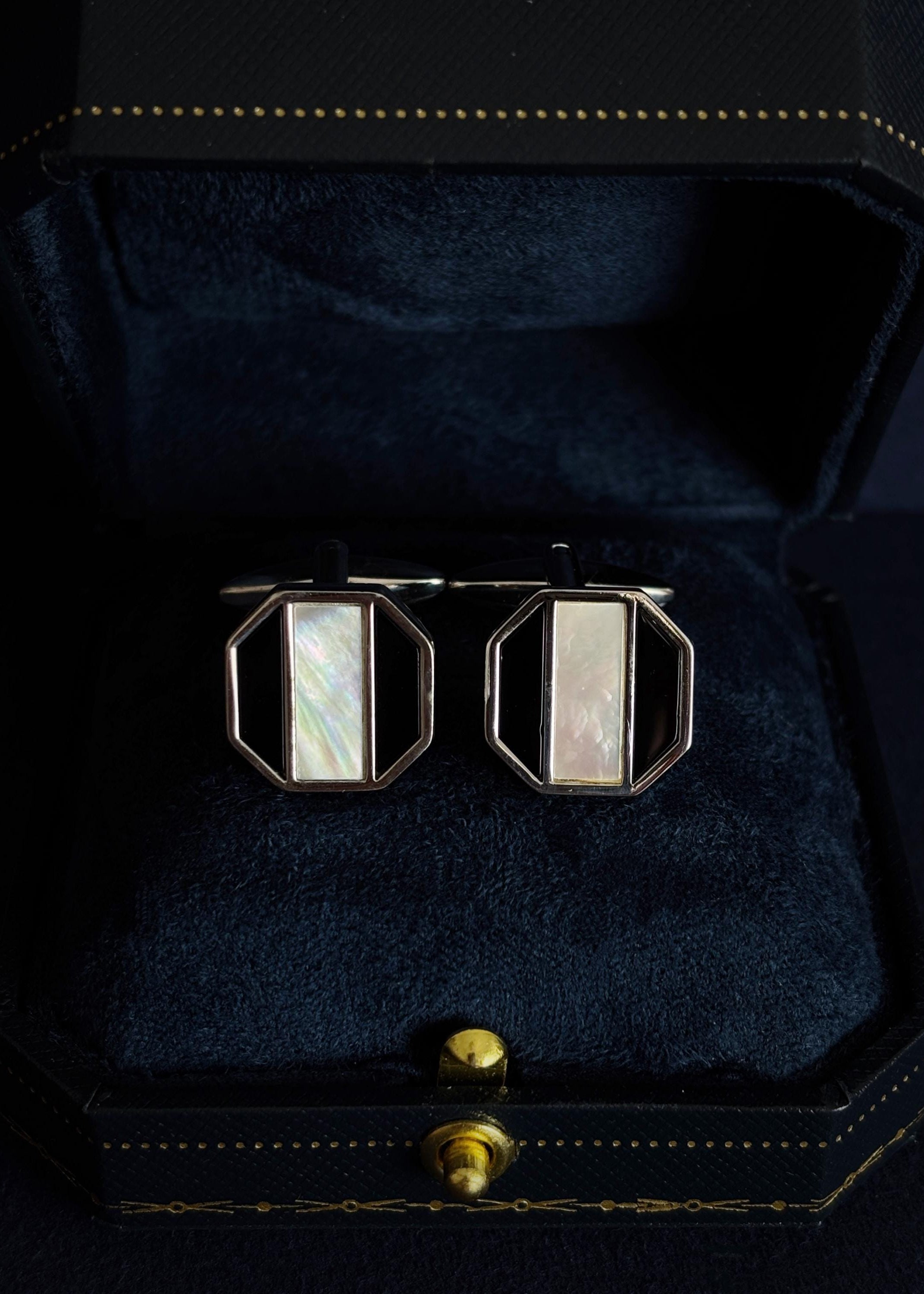 Mother-of-Pearl Enamel Cufflinks