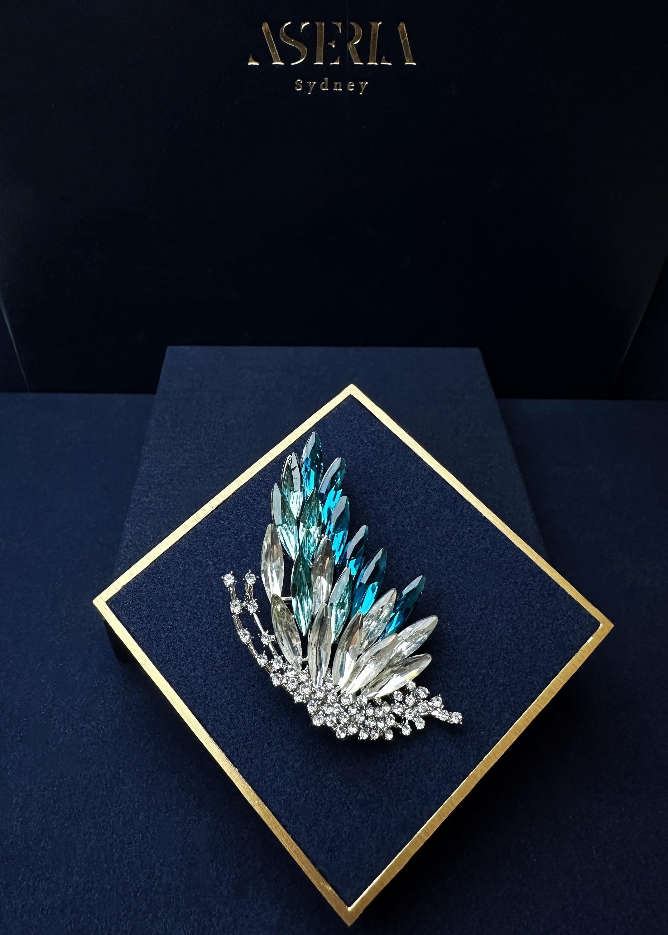 Blue Butterfly Wing Brooch