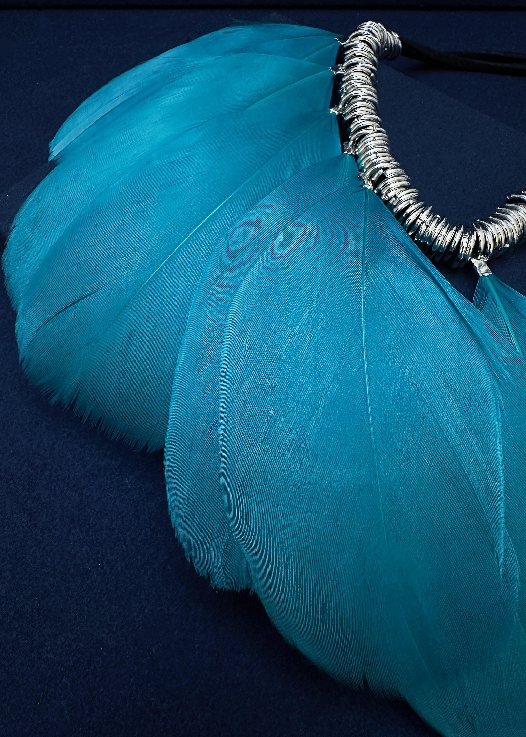 Feather Cascade Statement Necklace