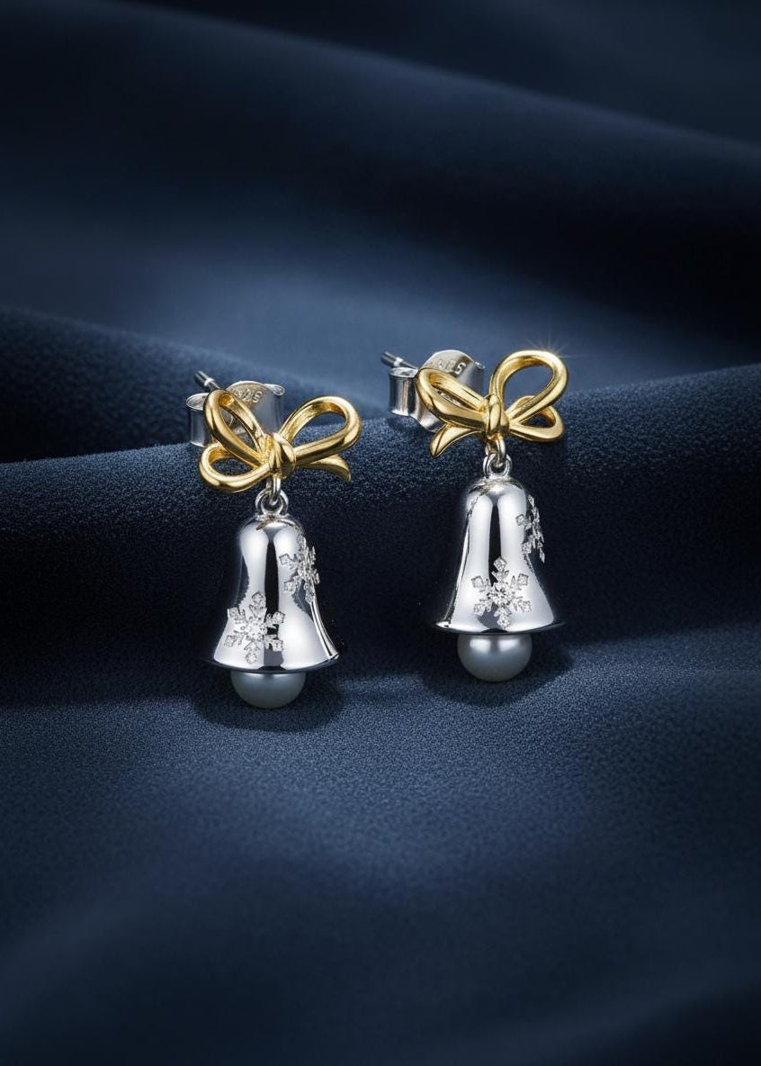 Snowflake Bell Studs