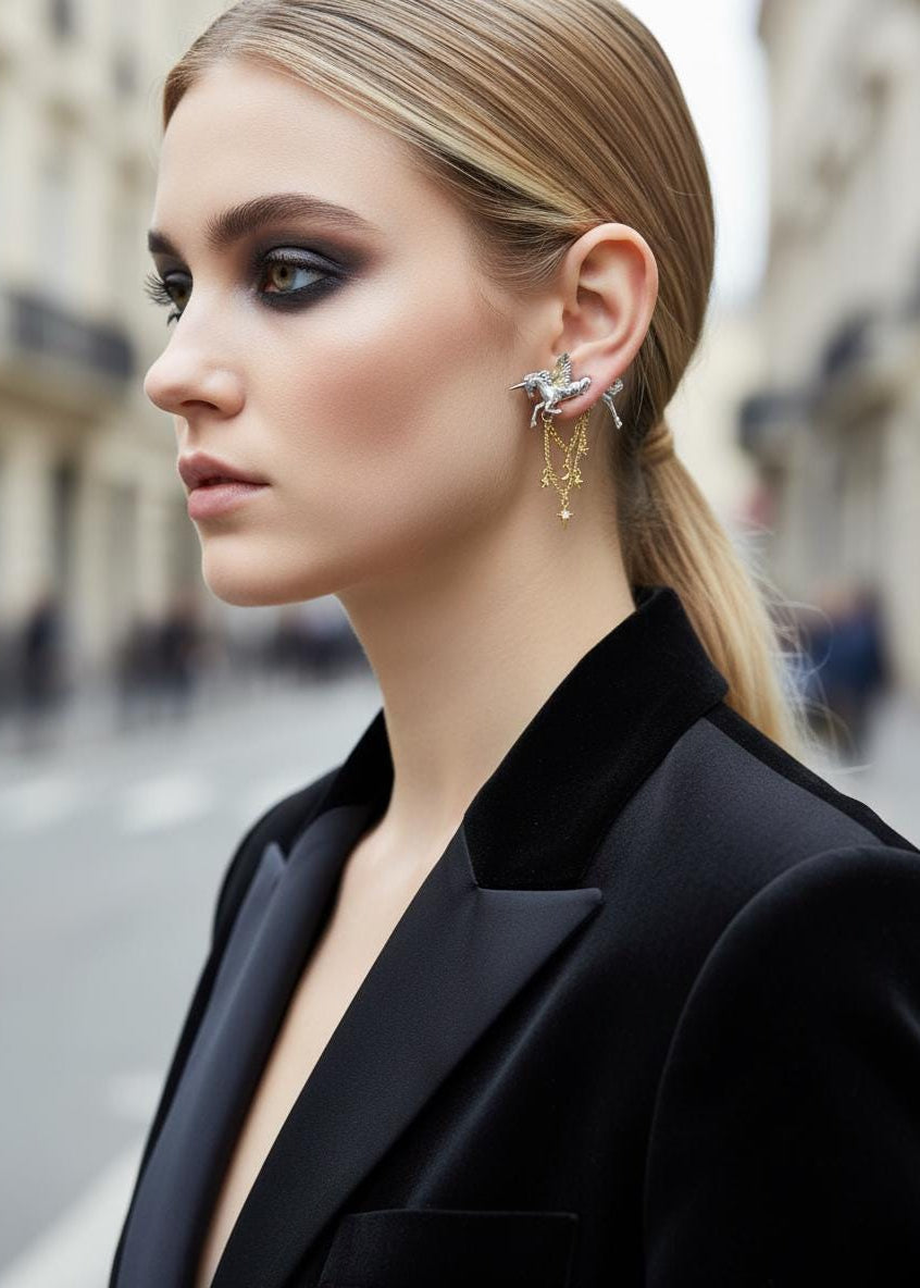 Unicorn Front-Back Earrings