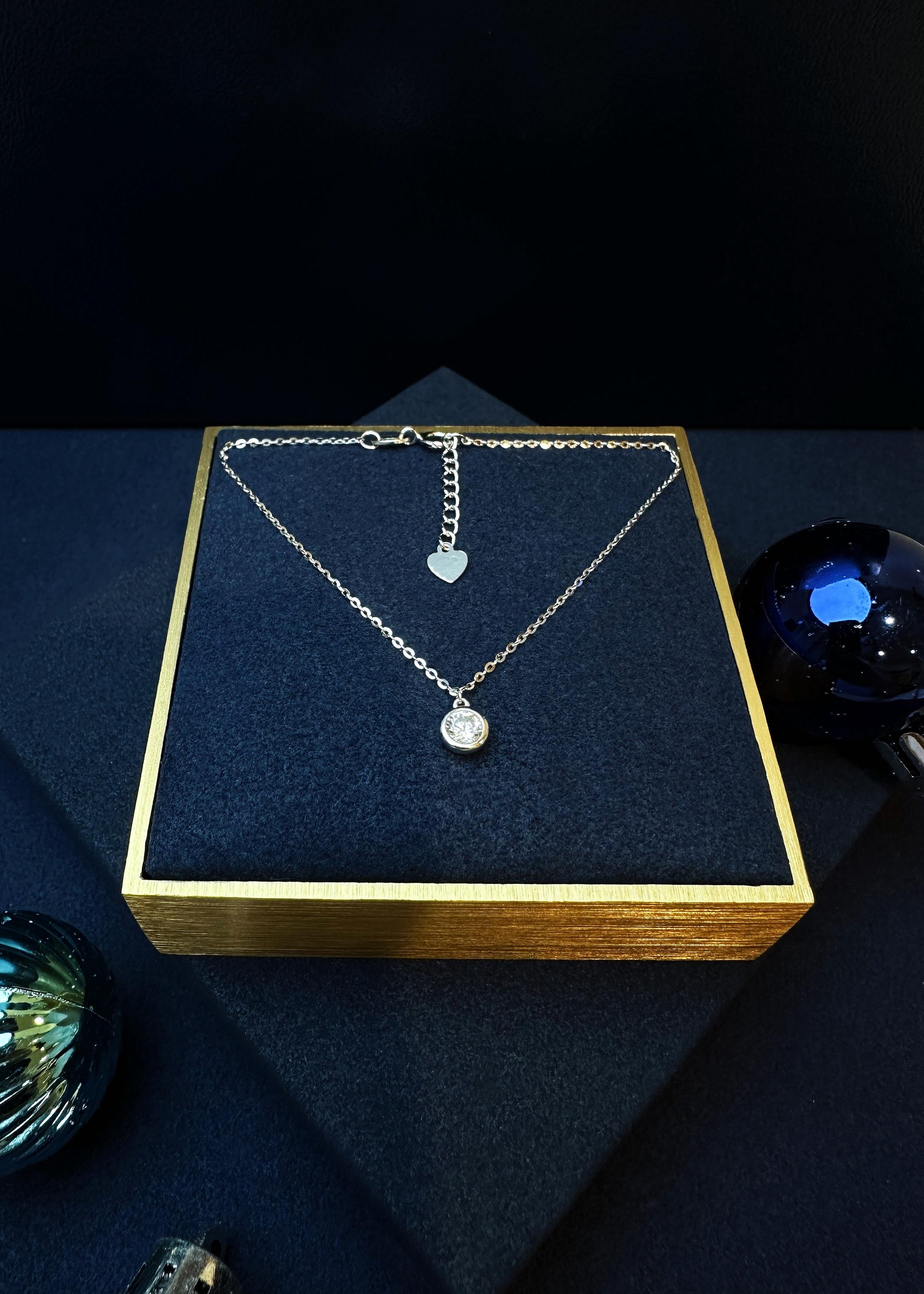 Bezel CZ Chain Bracelet