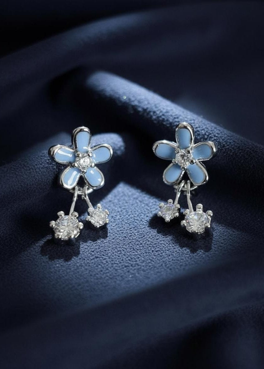 Blue Blossom Drop Earrings