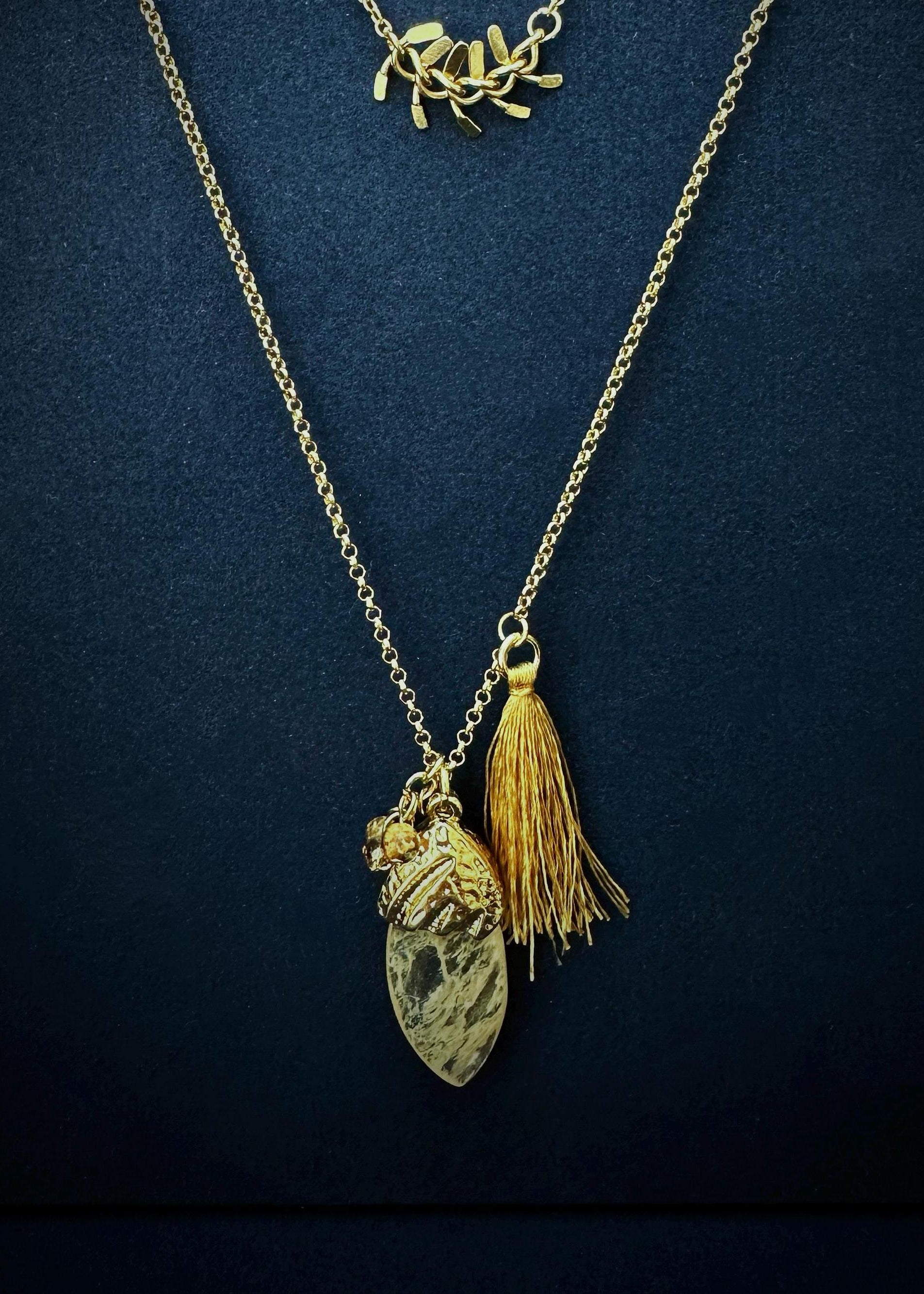 Layered Tassel Pendant Necklace