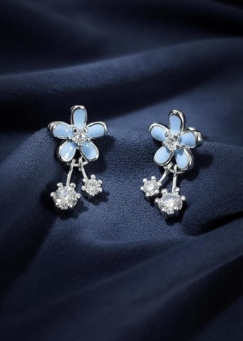 Blue Blossom Drop Earrings