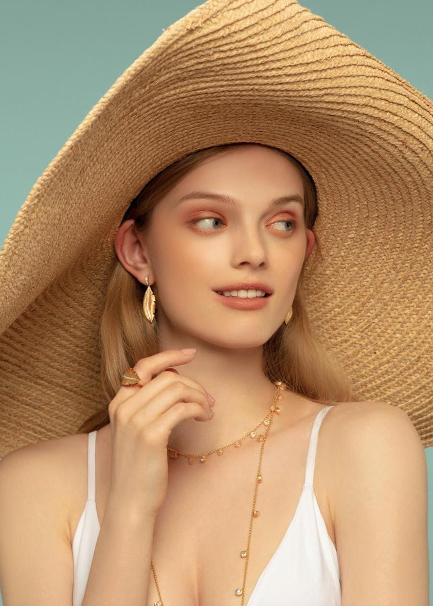 Feather Motif Statement Ring