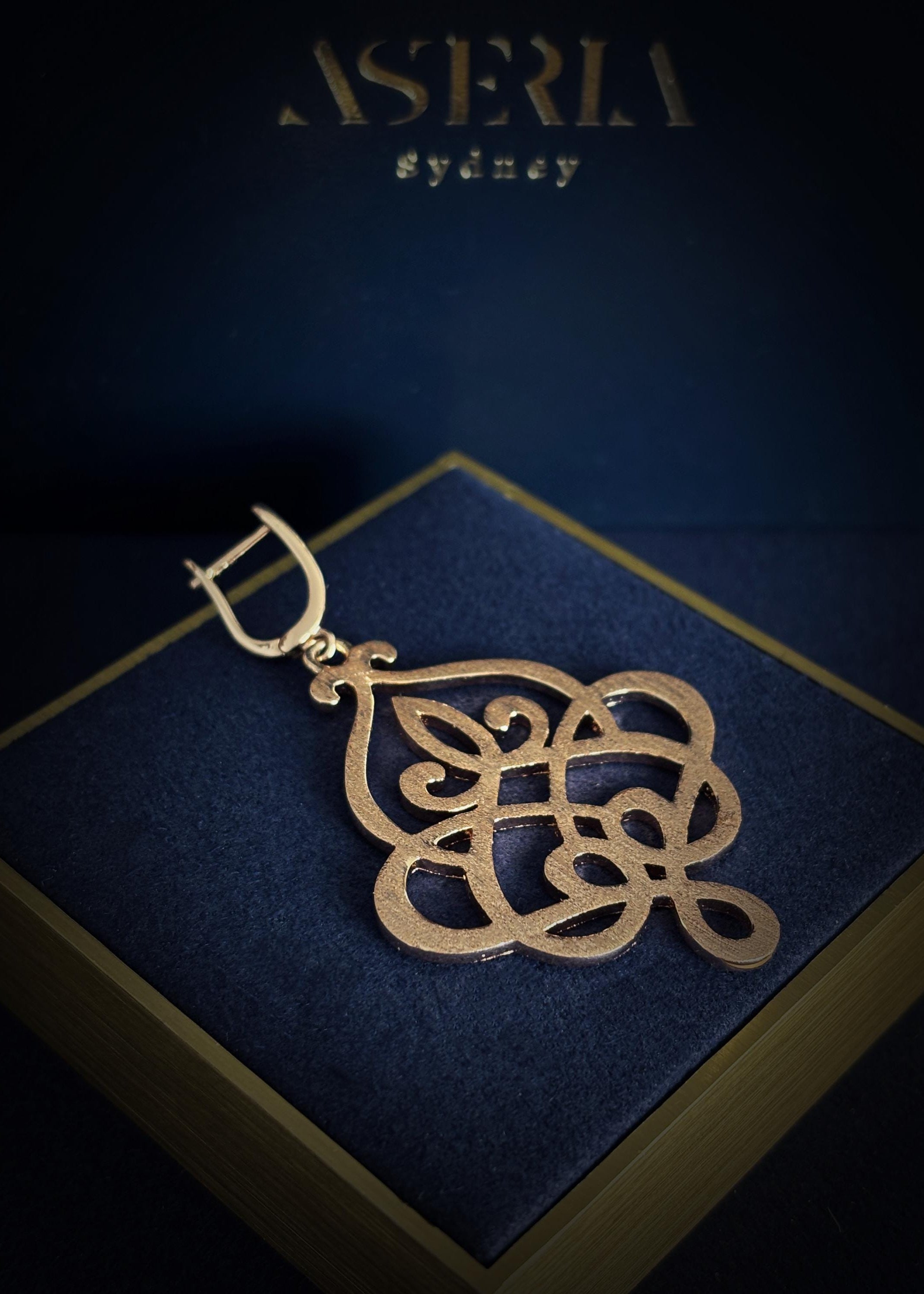 Rose Gold Filigree Earrings