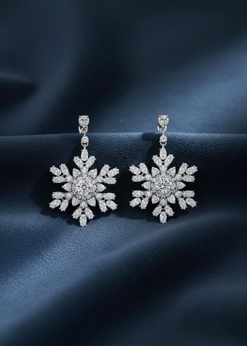 Snowflake Drop Earrings