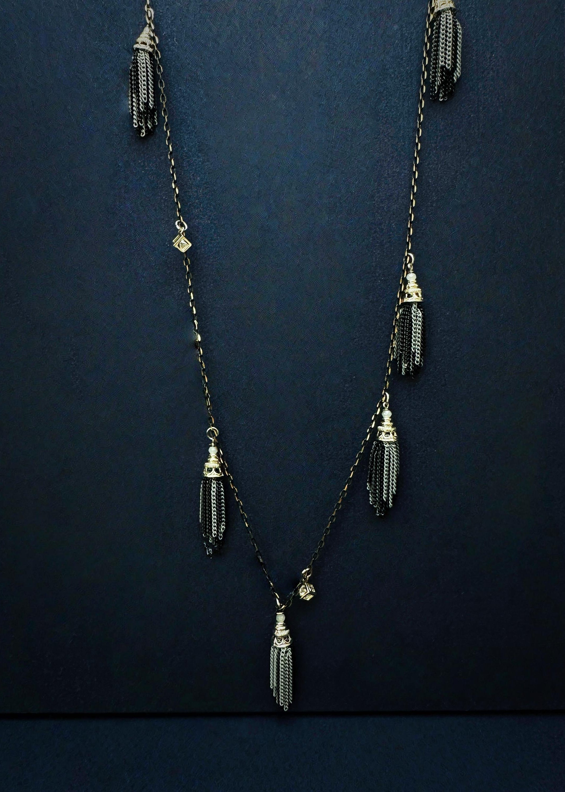 Layered Tassel Statement Necklace