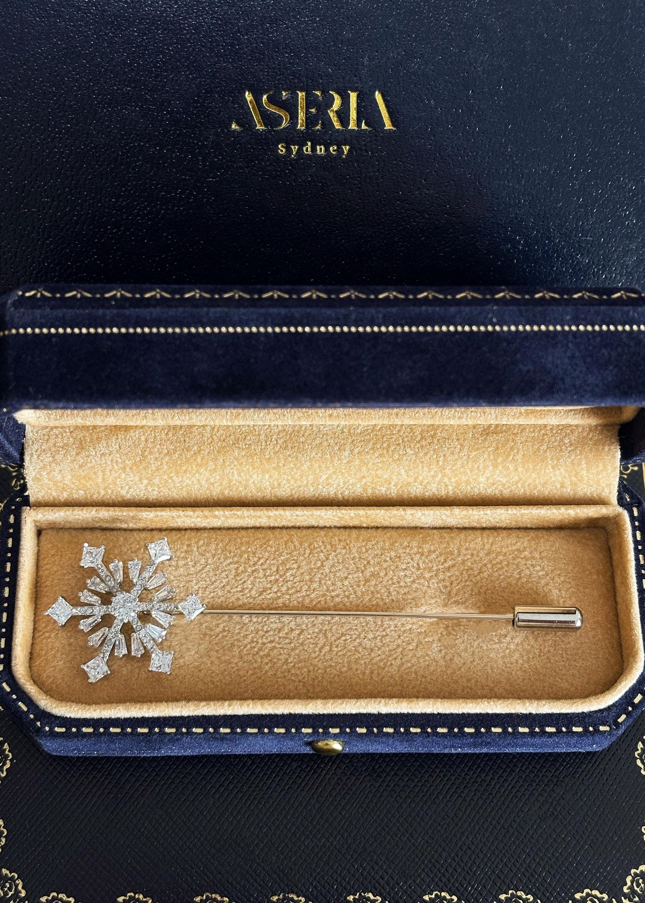 Crystal Snowflake Brooch