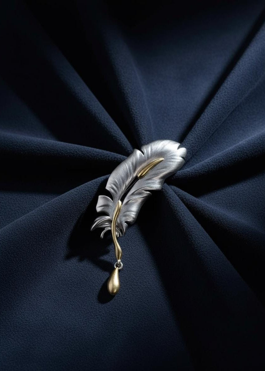 Falling Feather Brooch