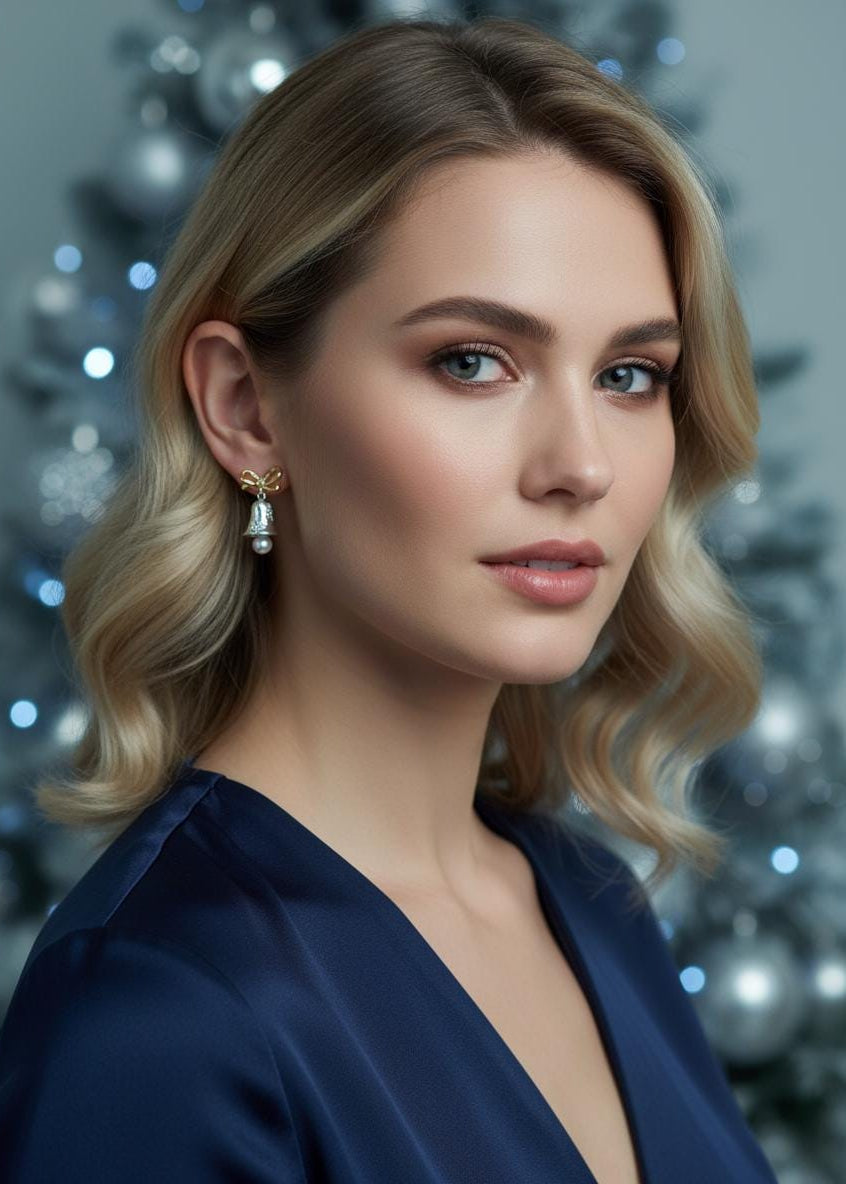 Snowflake Bell Studs