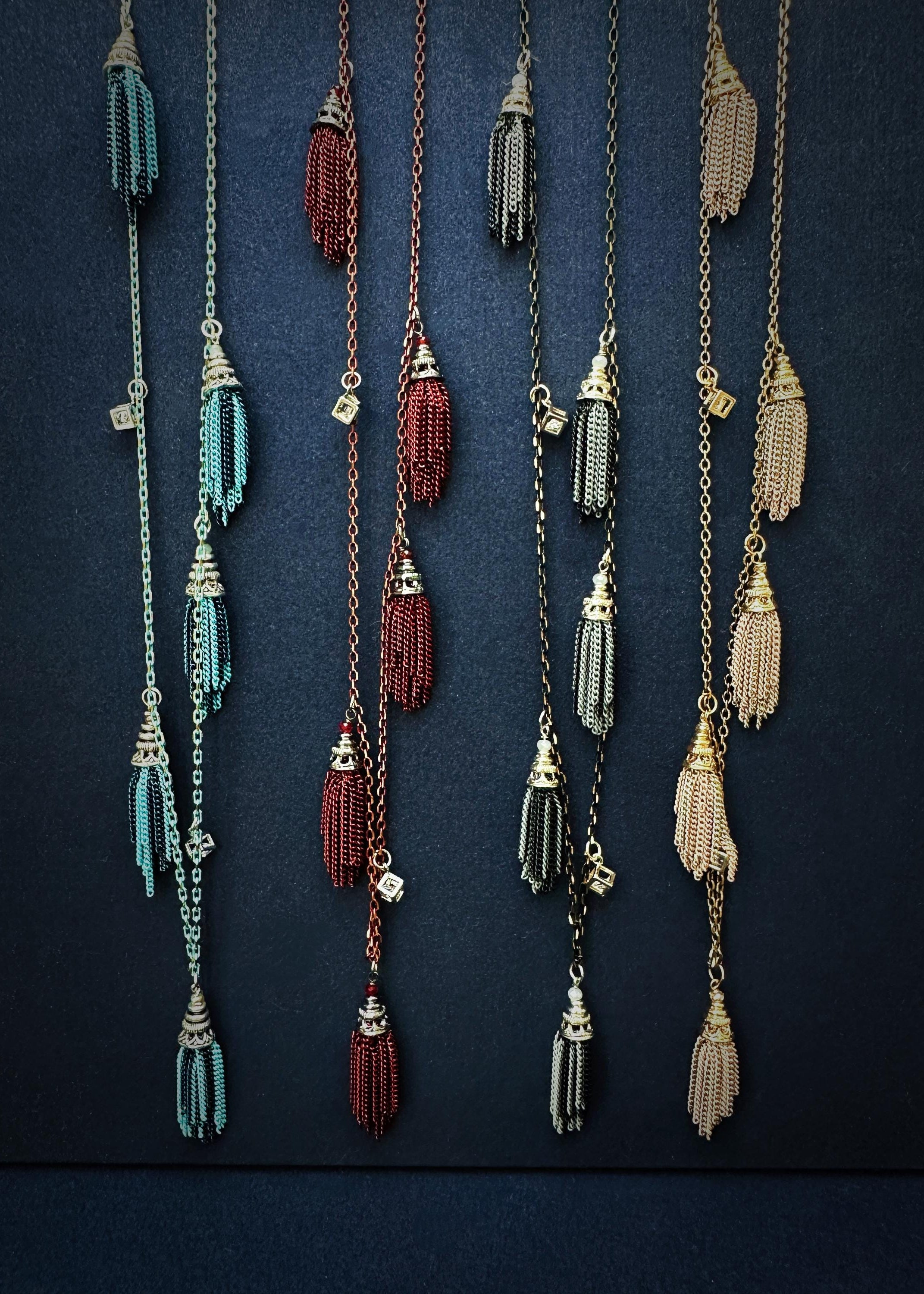 Layered Tassel Statement Necklace