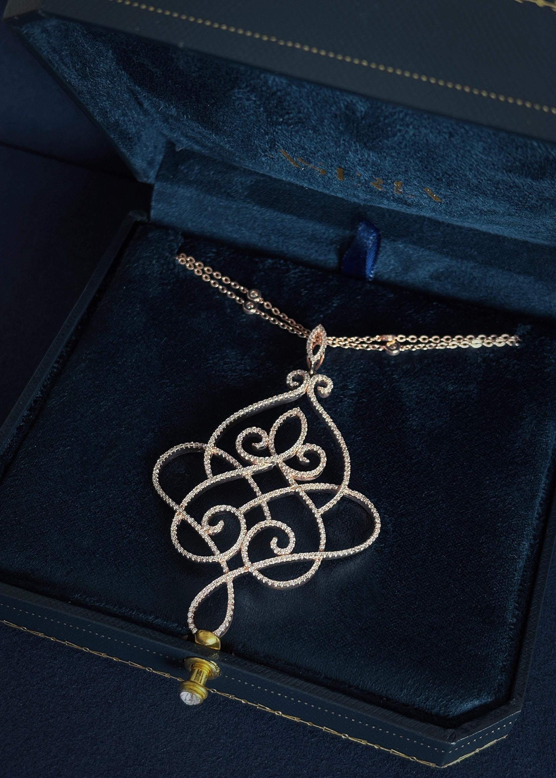 Filigree Statement Pendant Necklace