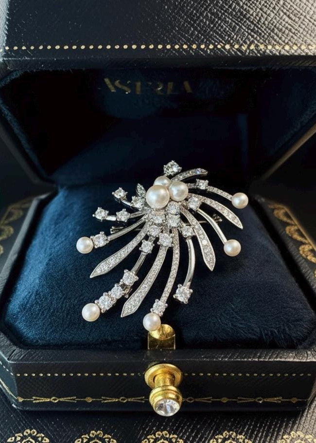 Pearl Firework Brooch