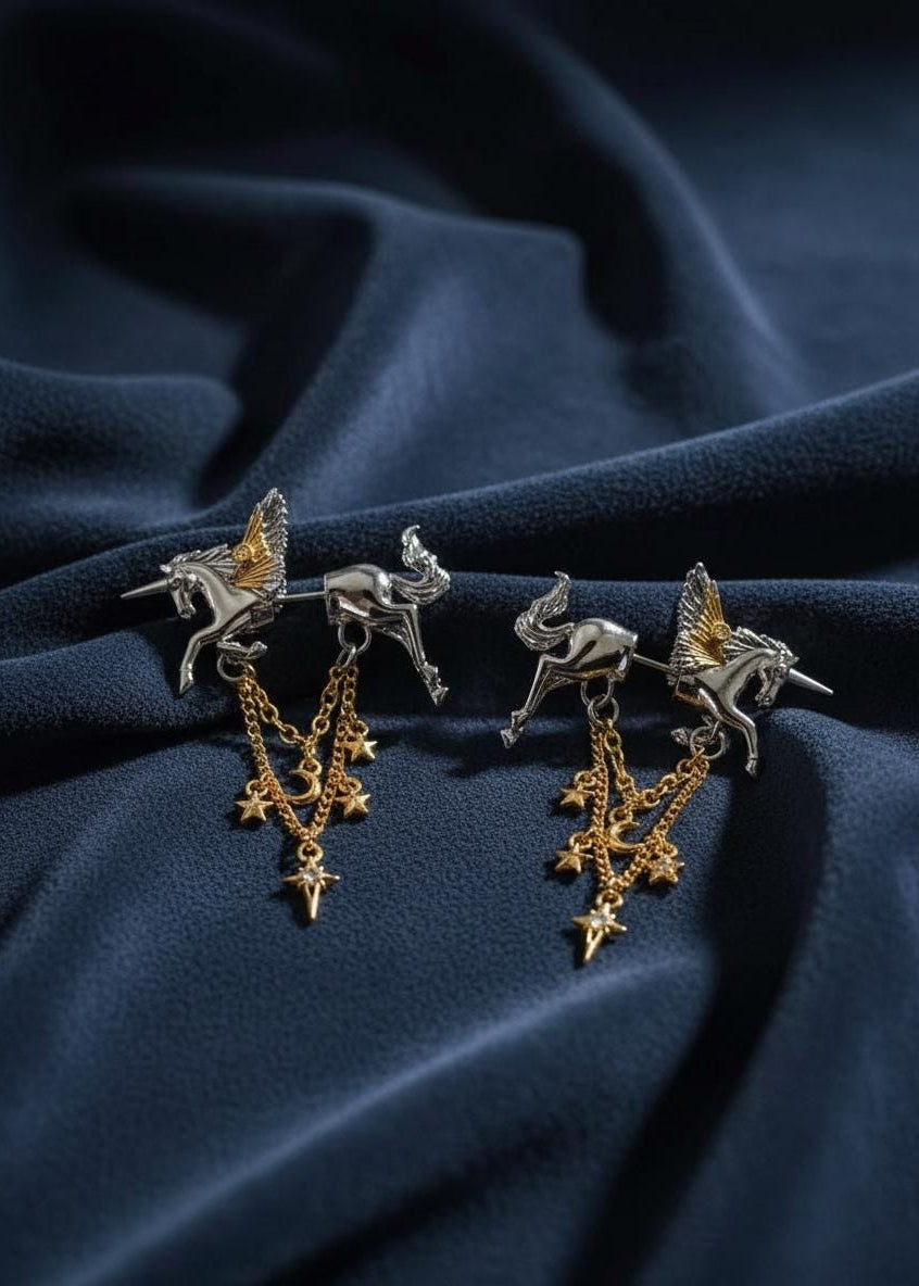 Unicorn Front-Back Earrings