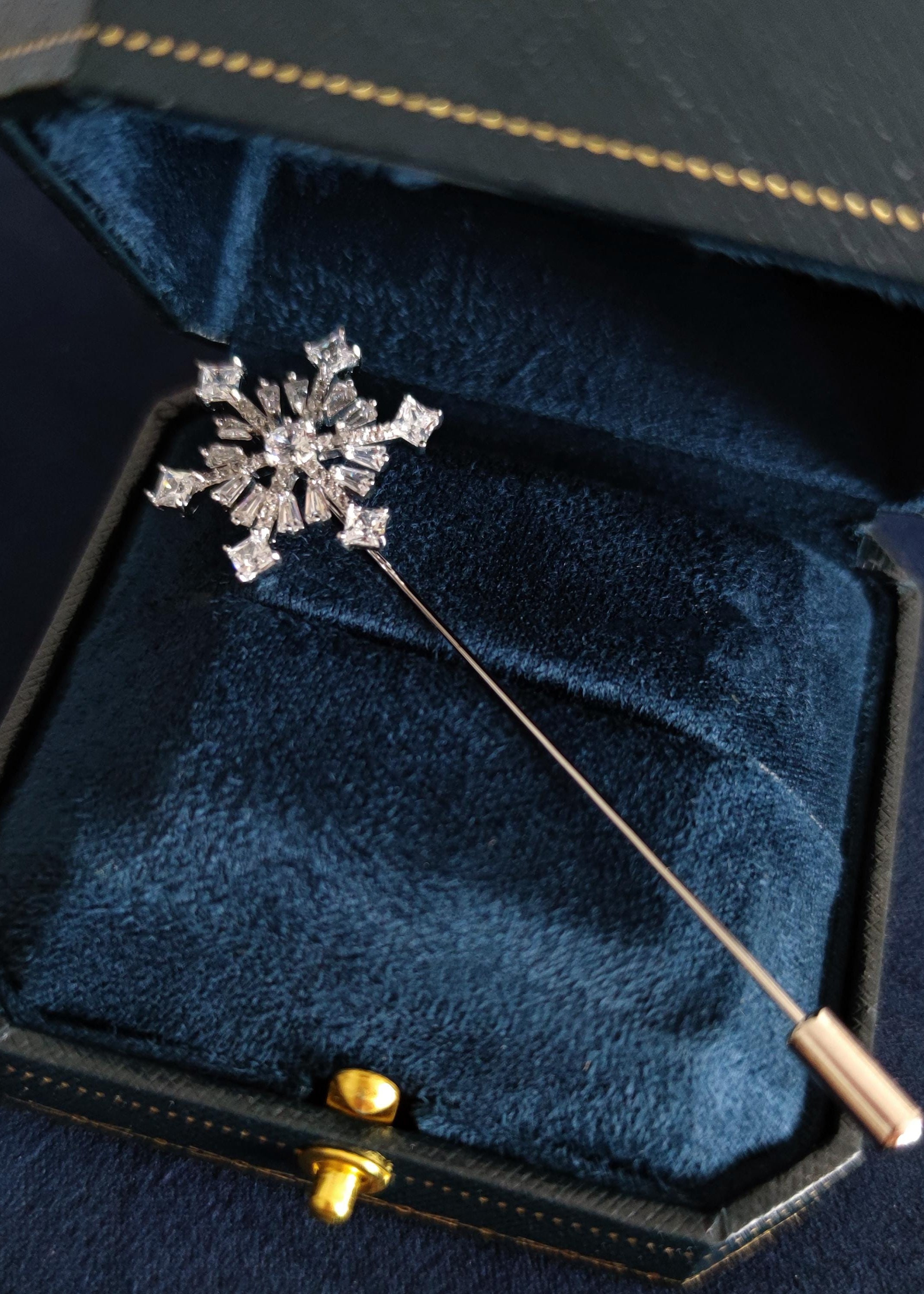 Crystal Snowflake Brooch