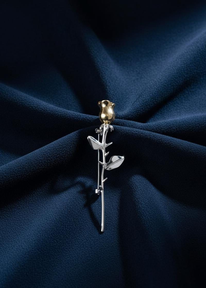 Rosebud Lapel Brooch