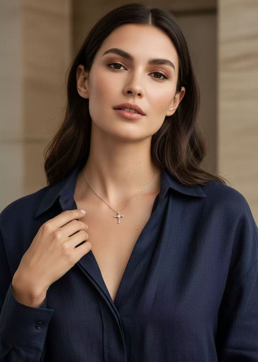 Dainty Cross Pendant Necklace
