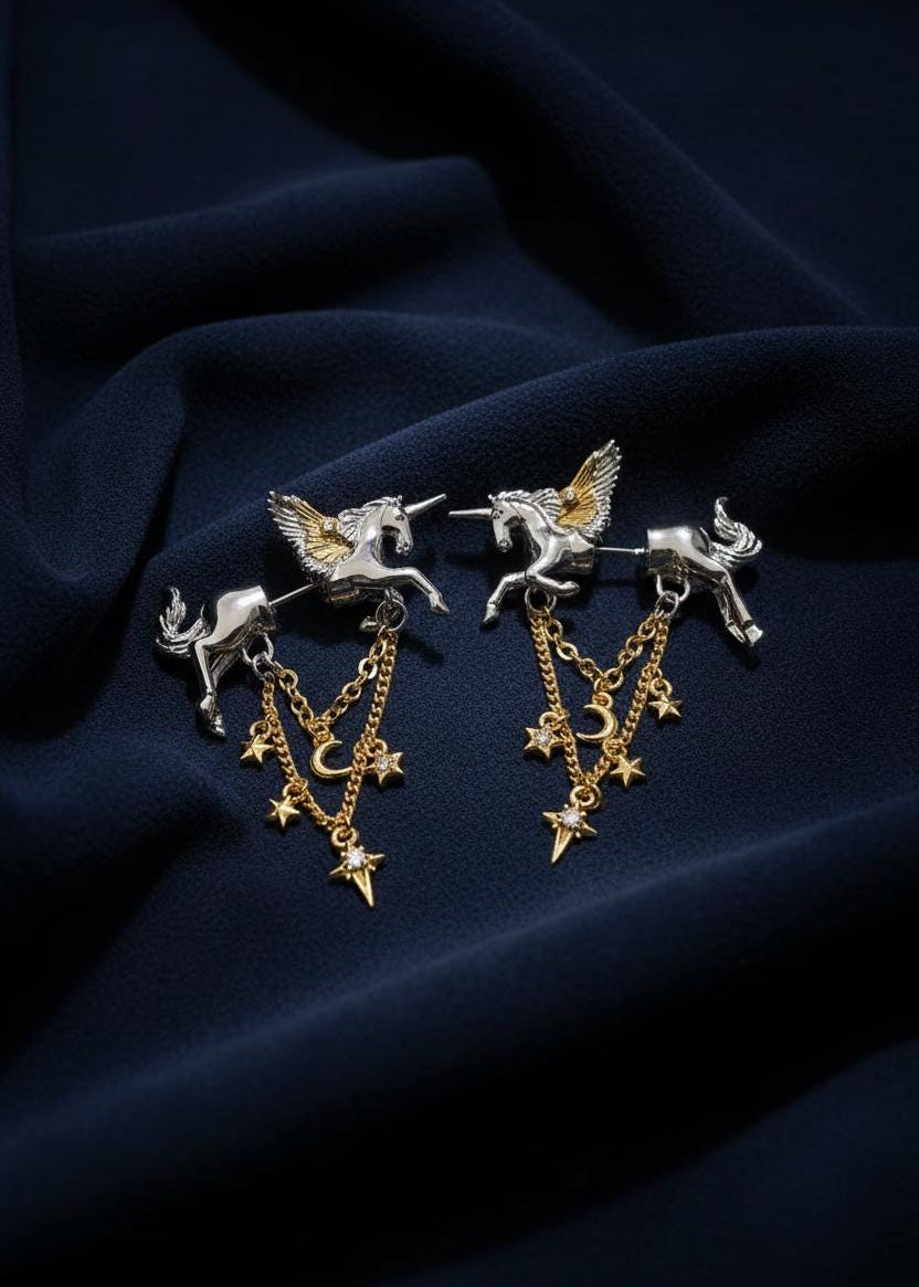 Unicorn Front-Back Earrings
