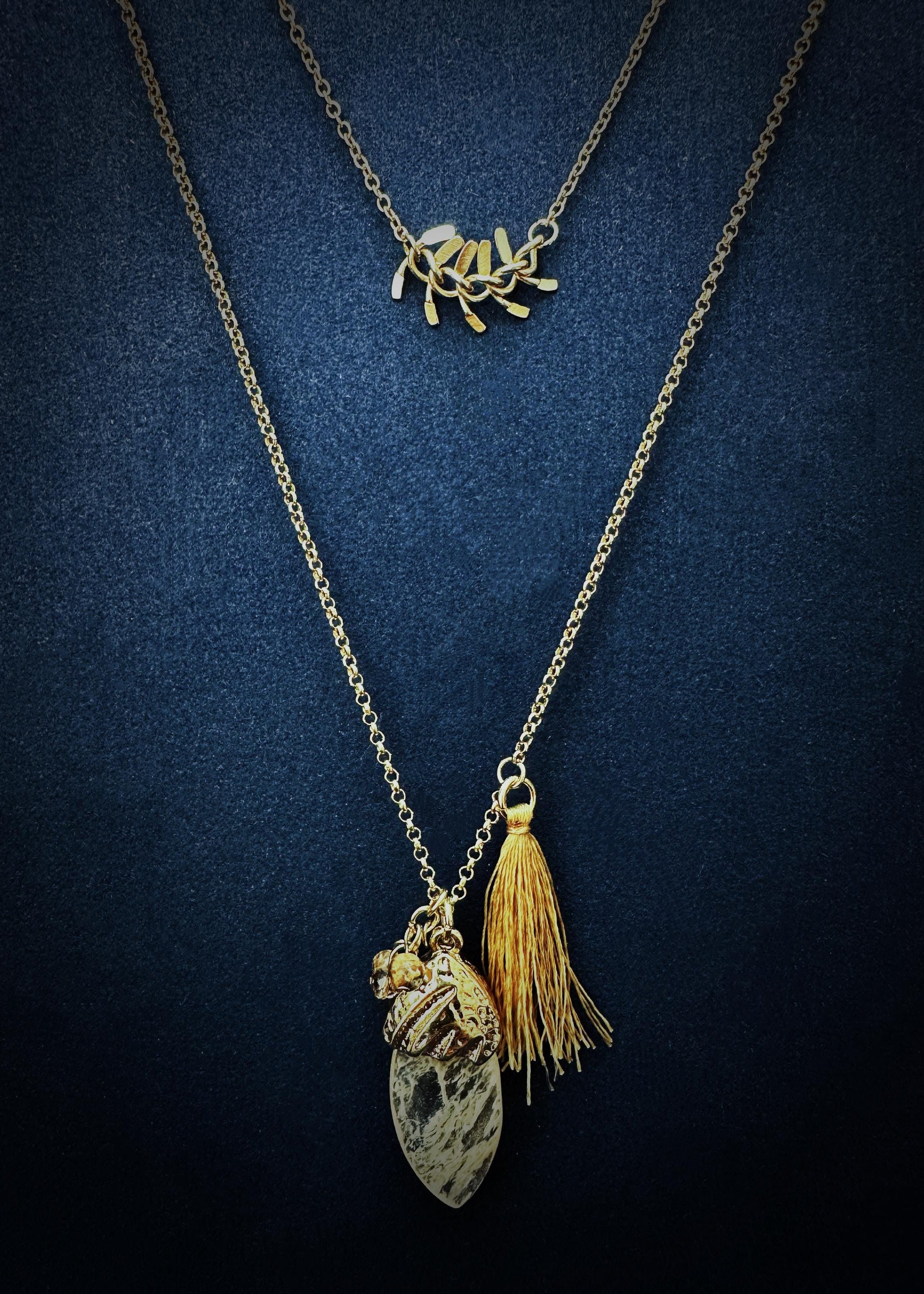 Layered Tassel Pendant Necklace
