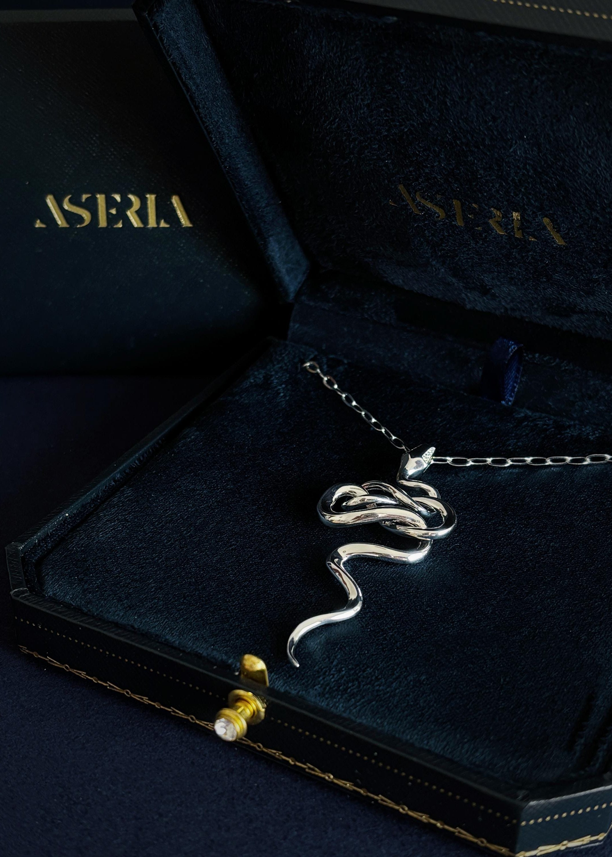 Serpent Curve Pendant Necklace