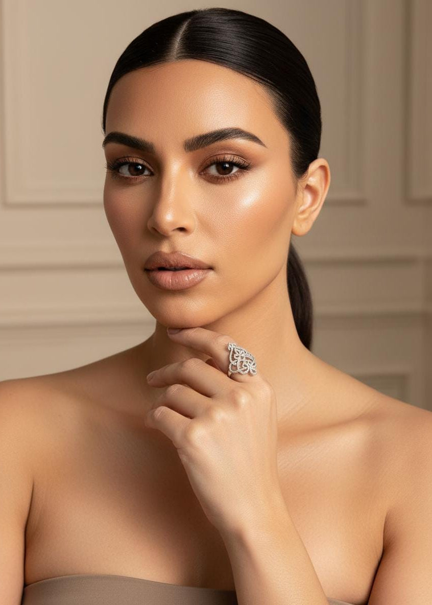 Filigree Lattice Statement Ring