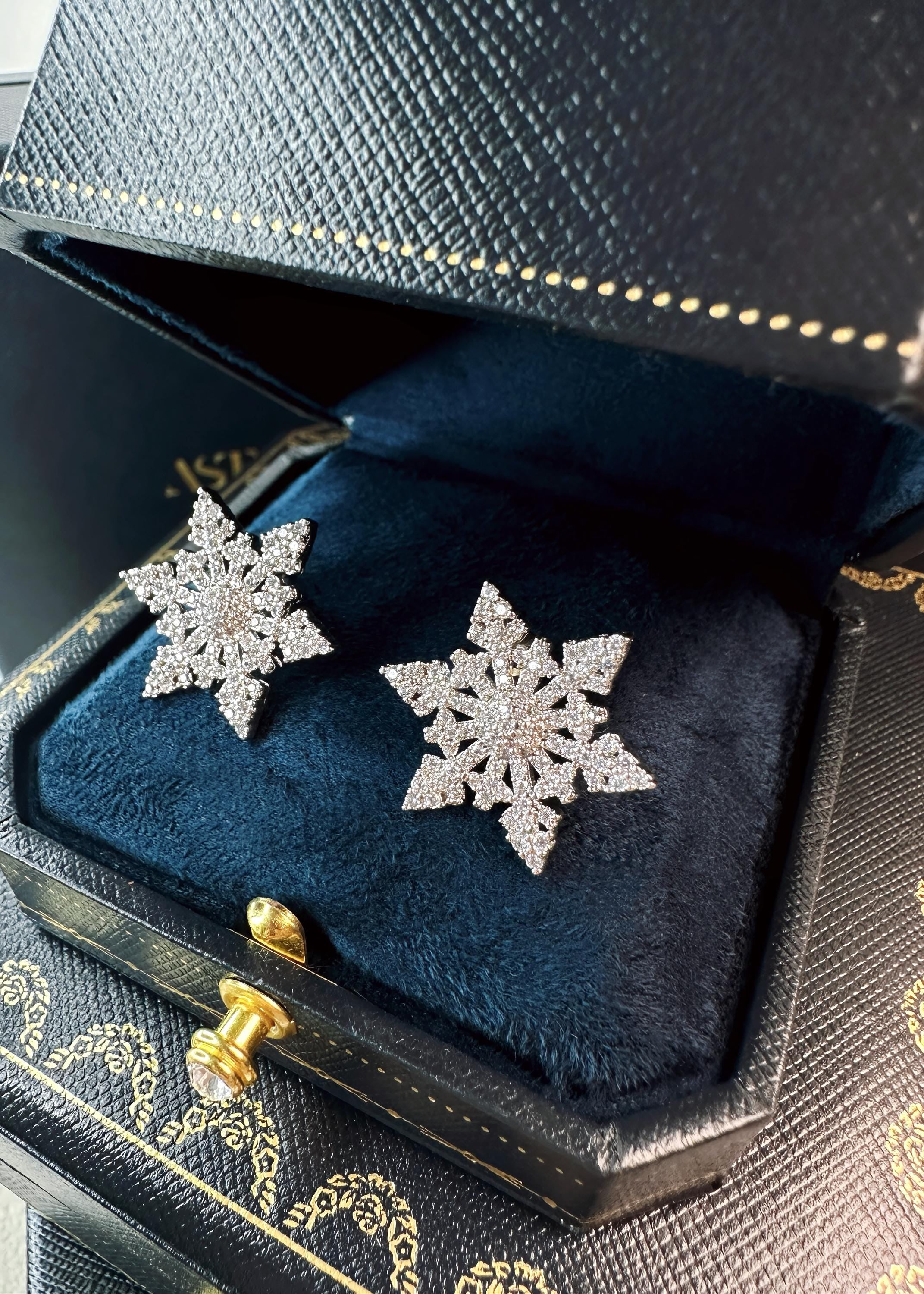 Snowflake Motif Earrings