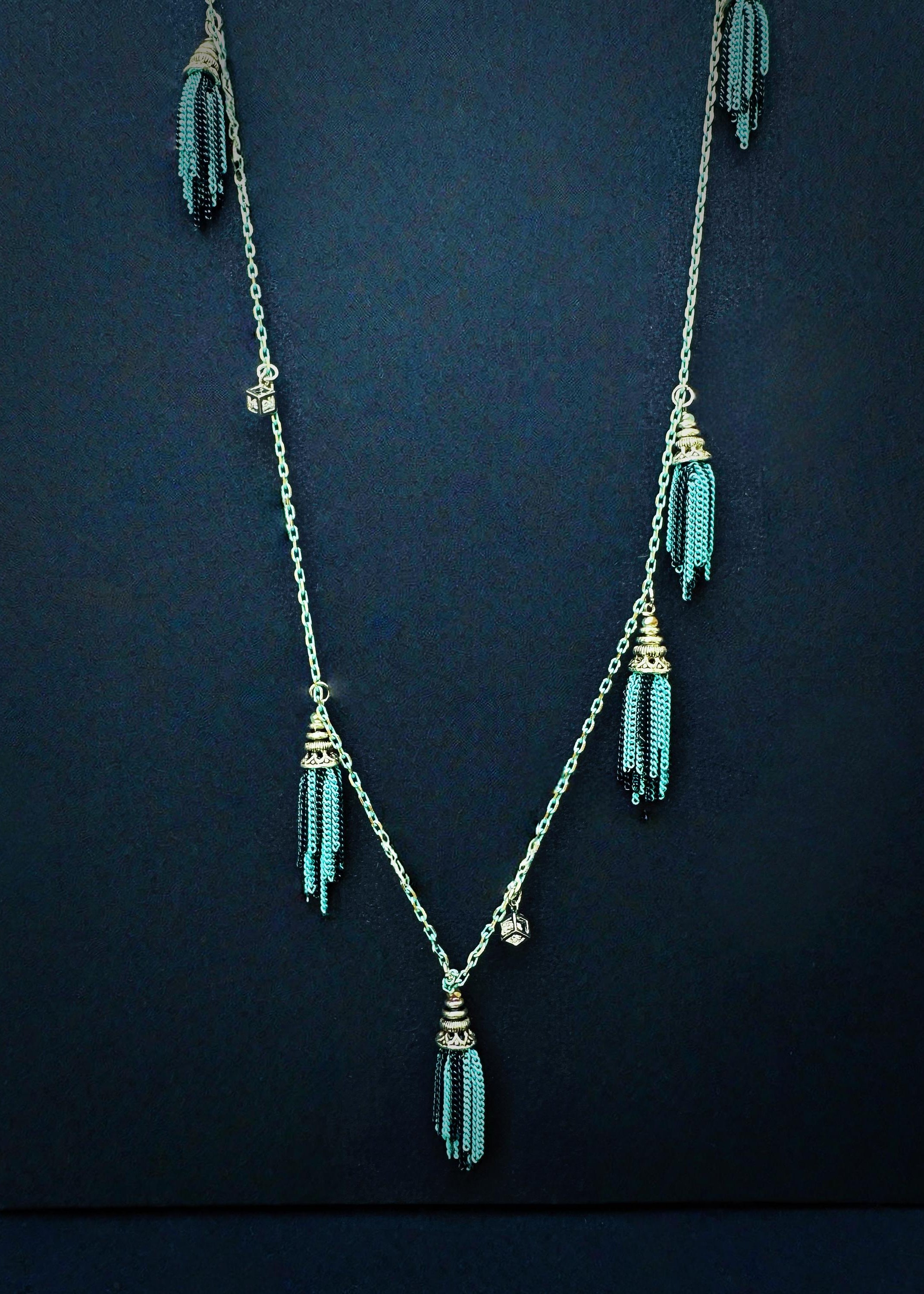 Layered Tassel Statement Necklace