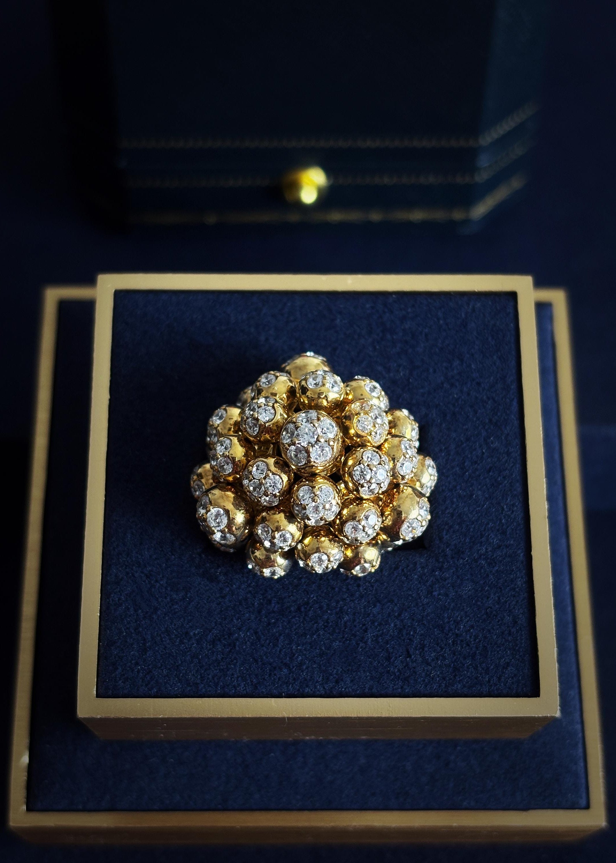 Crystal Bloom Statement Ring