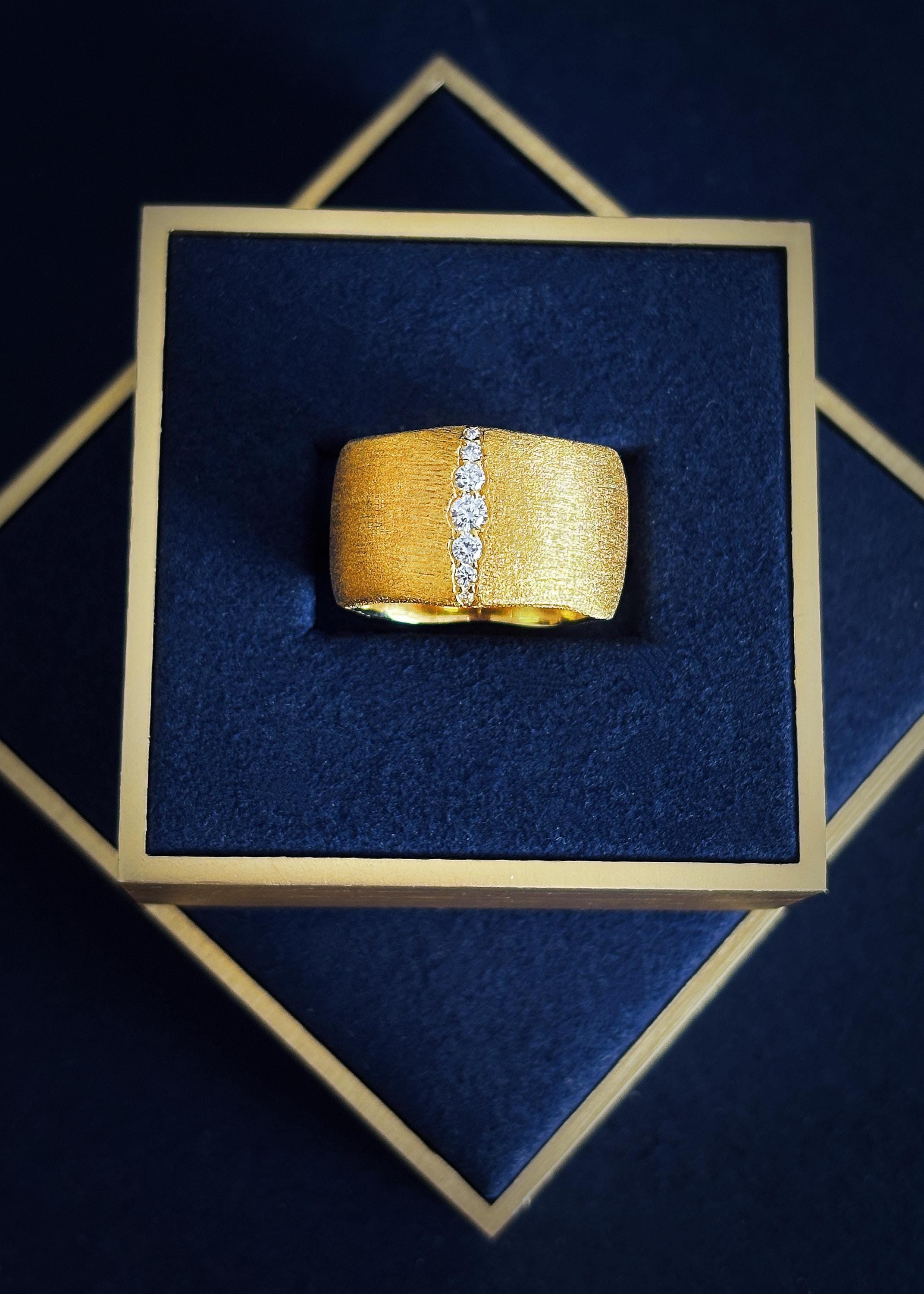 Brushed Gold Statement Band