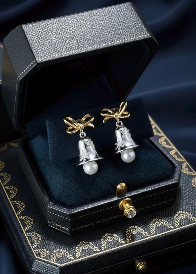 Snowflake Bell Studs