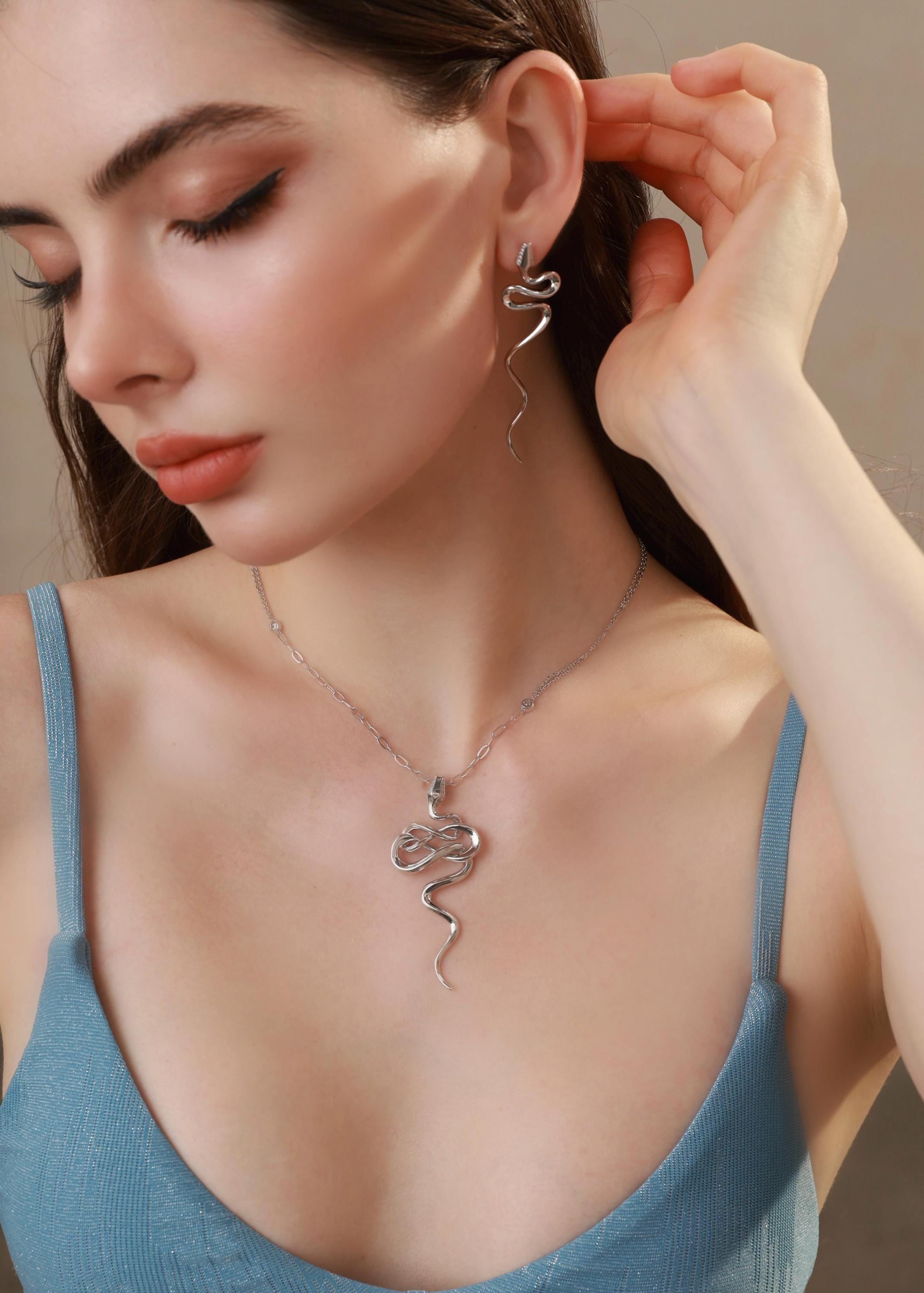 Serpent Drop Earrings