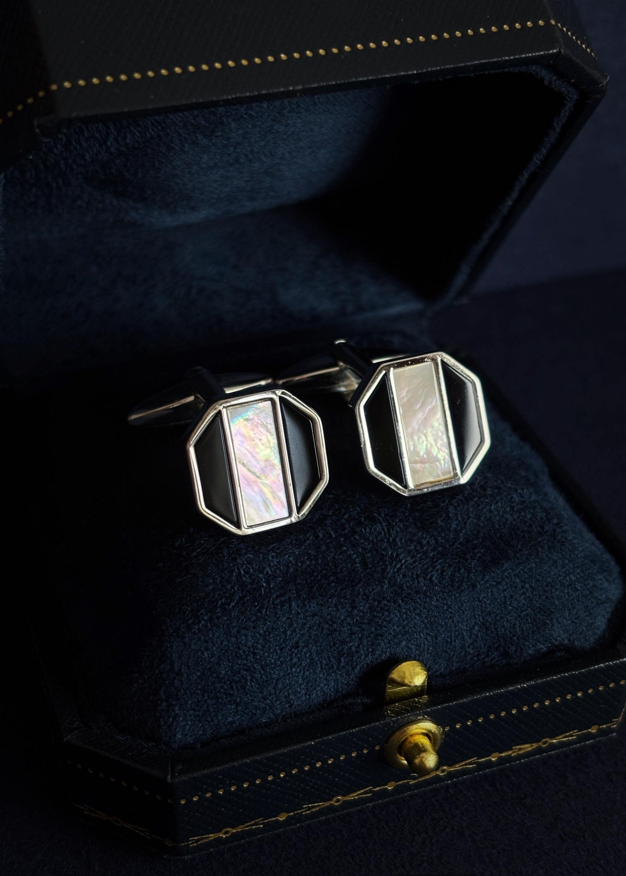 Mother-of-Pearl Enamel Cufflinks