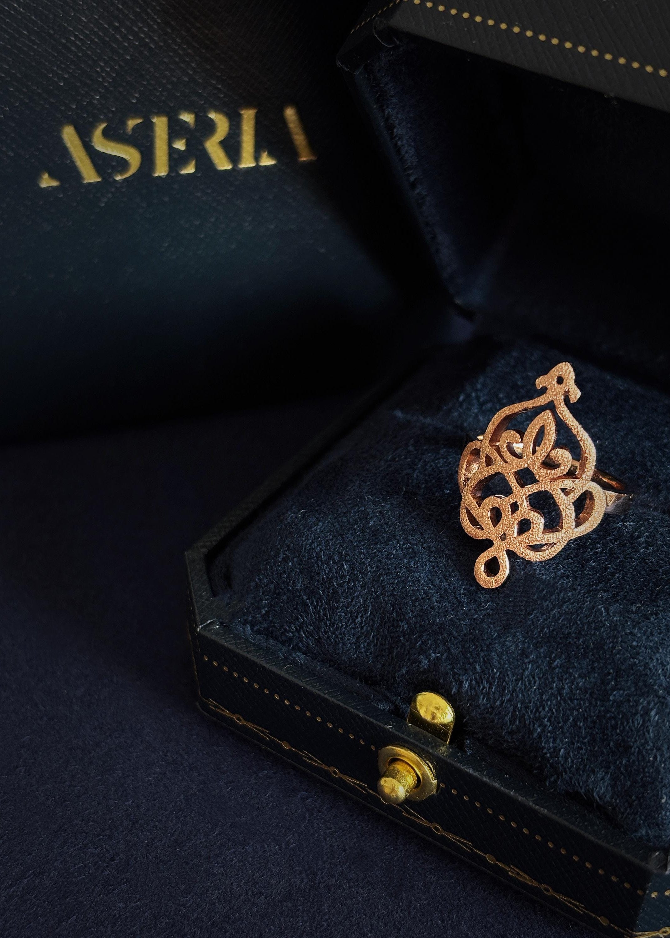 Rose Filigree Statement Ring