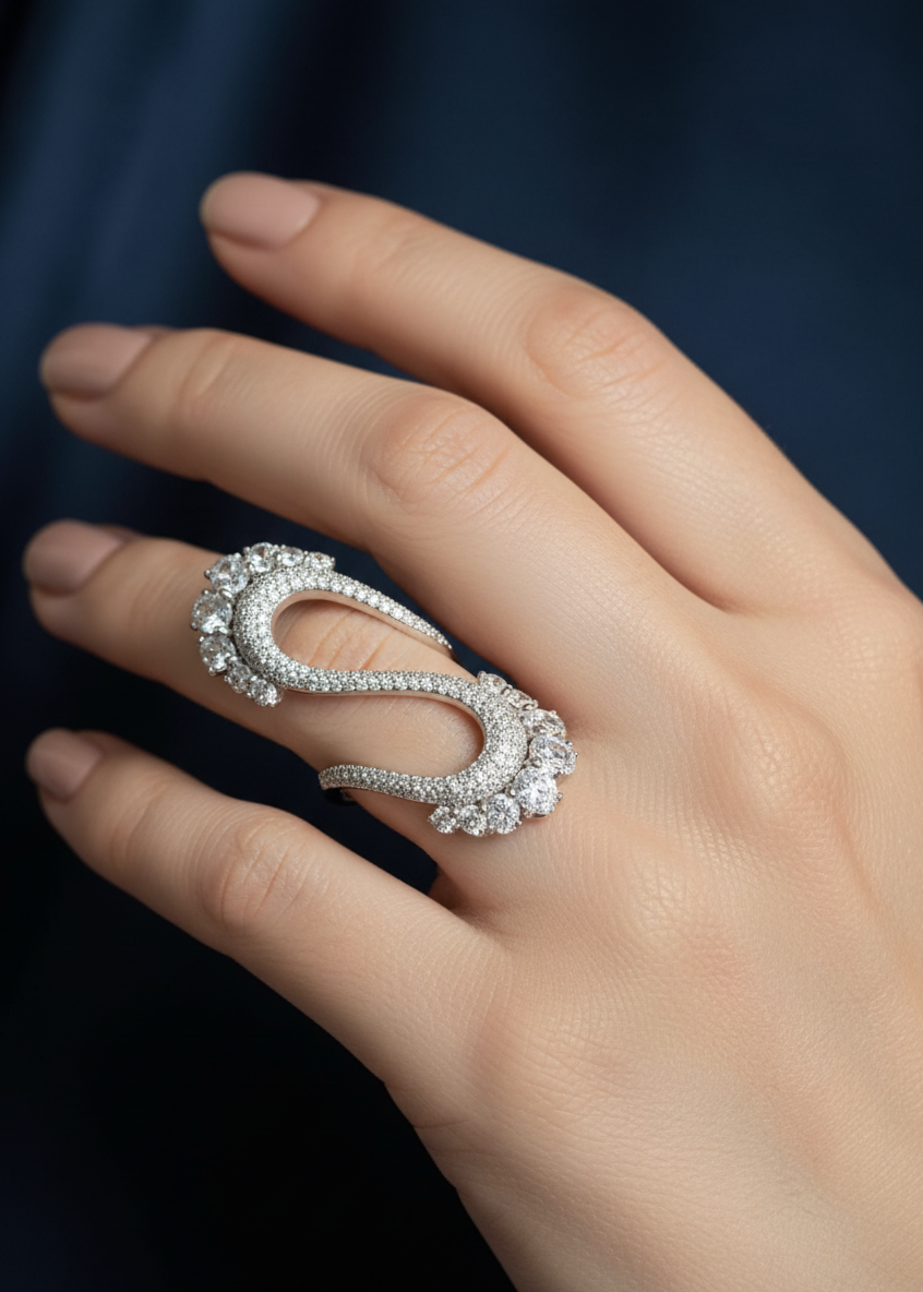 Sculpted Infinity Statement Ring