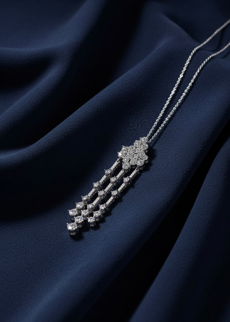 Cascading Drop Pendant Necklace