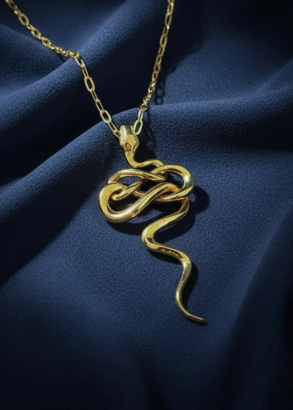 Serpent Curve Pendant Necklace