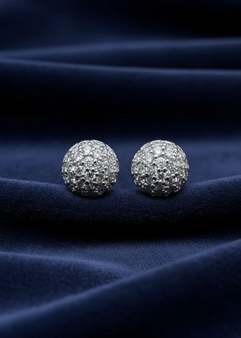 Pavé Dome Stud Earrings